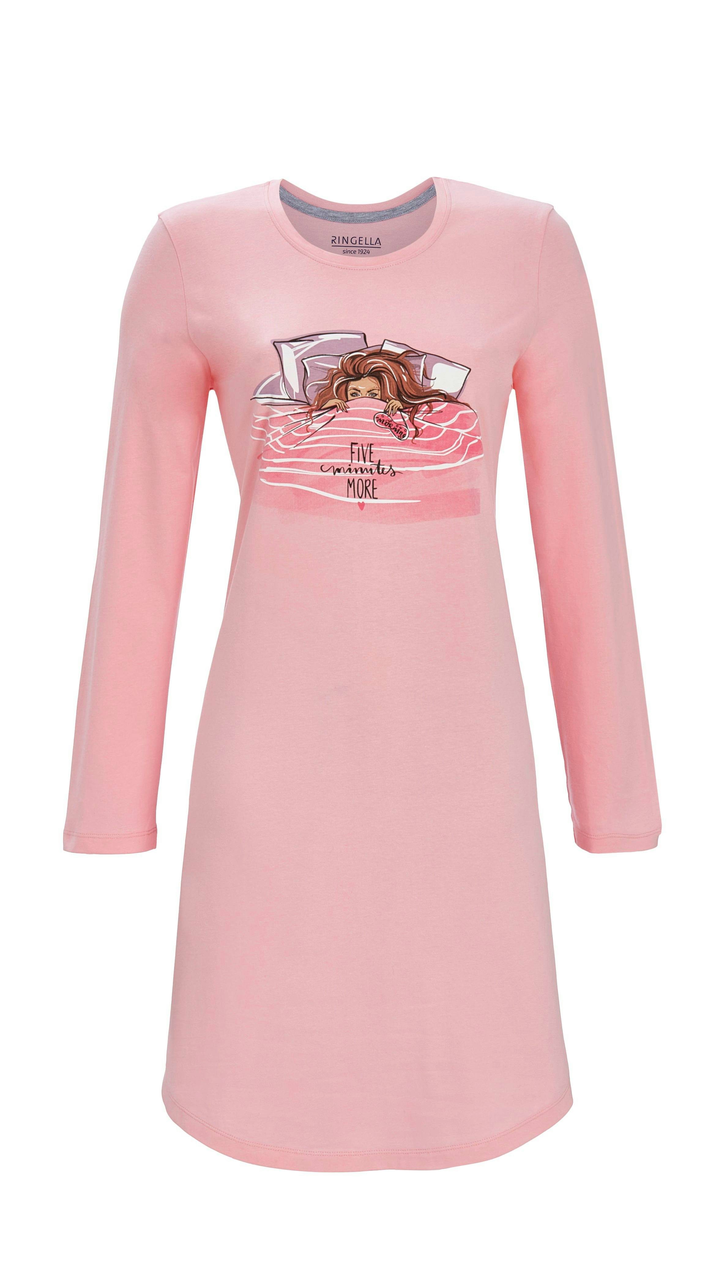 Ringella Nachthemd mit Motivdruck und abgerundetem Saum günstig online kaufen