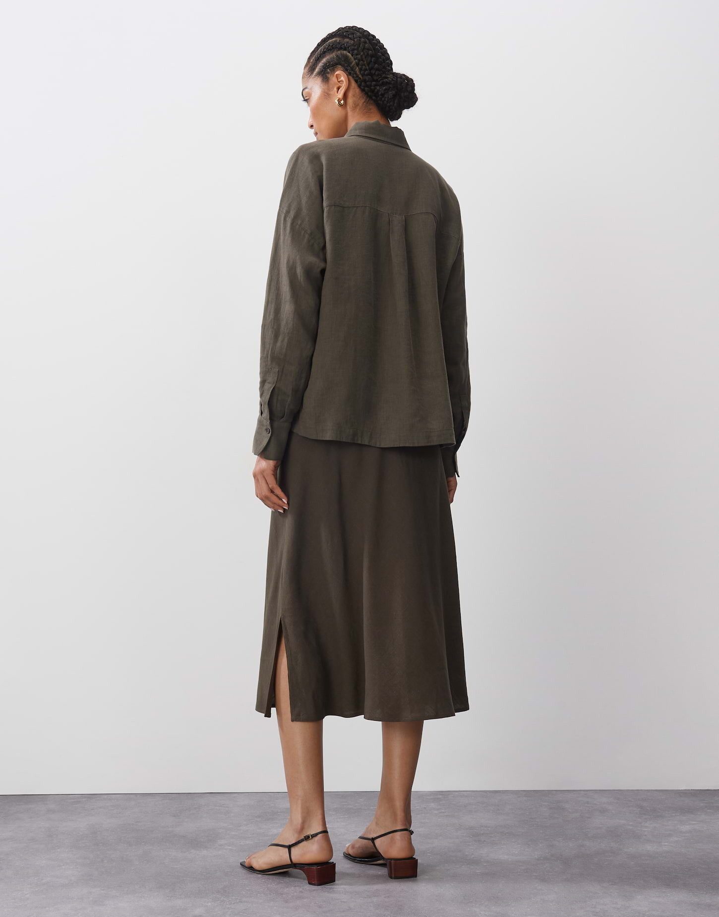 someday Langarmbluse Leinenbluse ZELINOLA