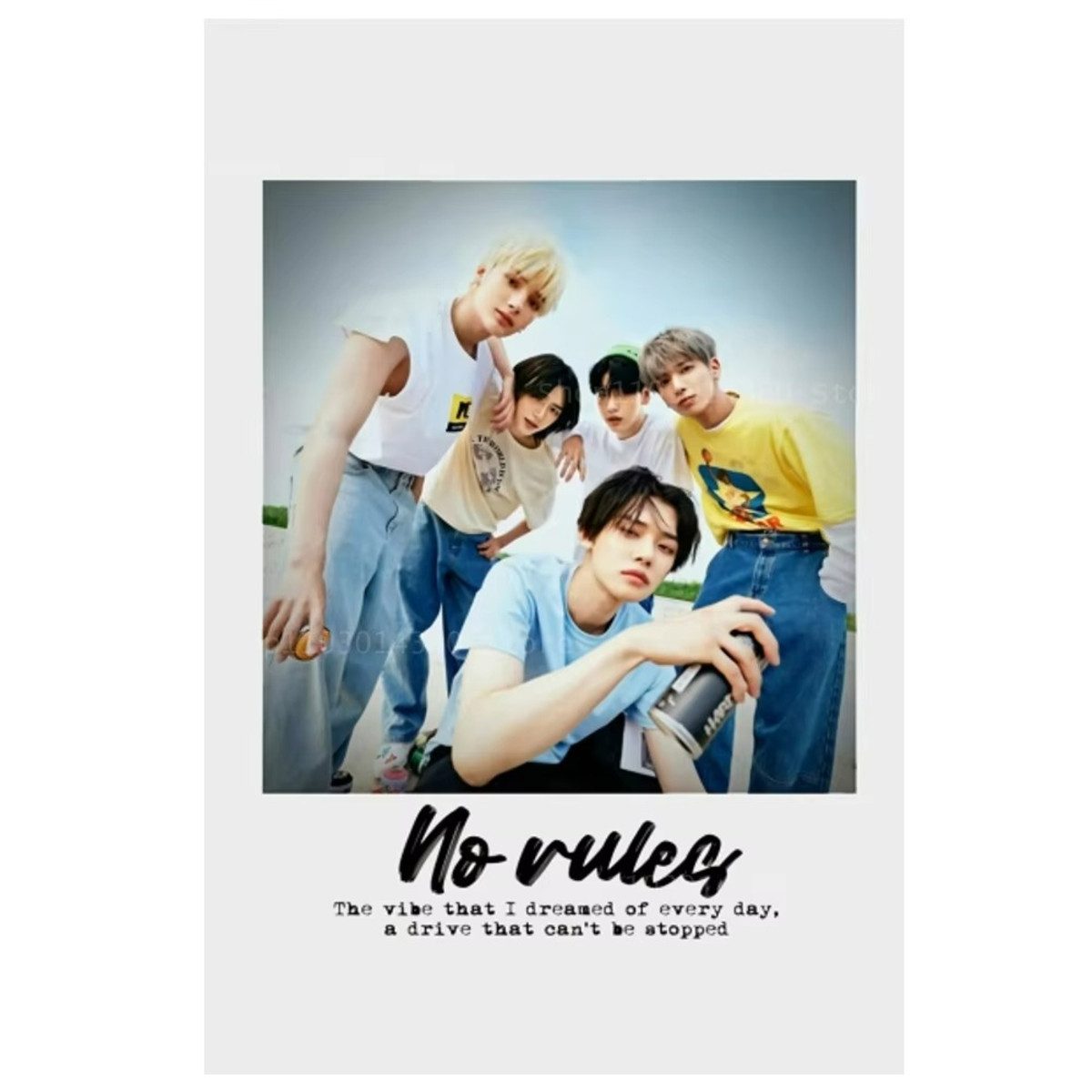 TPFLiving Kunstdruck (OHNE RAHMEN) Poster - Leinwand - Wandbild, Leinwandgemälde der berühmten koreanischen K-Pop-Truppe Boygroup (Leinwandbild XXL), Farben: Schwarz, Blau, Weiß, Braun, Rot, Gelb - Größe: 20x30cm
