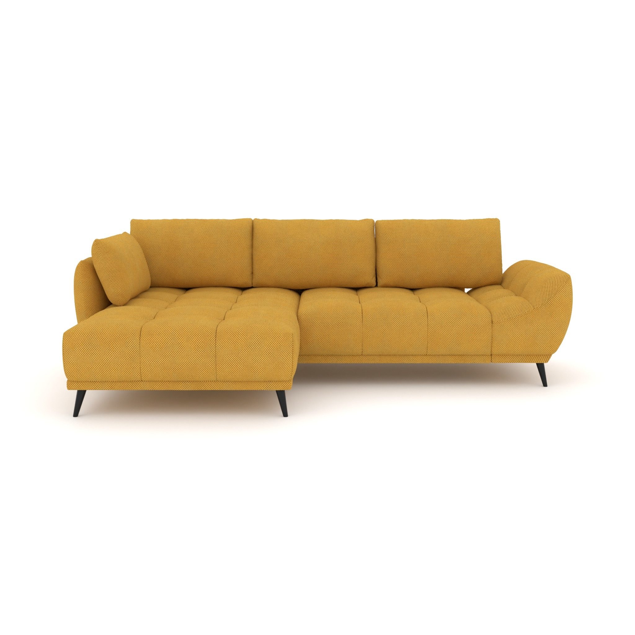 foamnova Ecksofa Ferrara, mit Recamiere, Maße B 270 × T 169 × H 68 cm, Ecksofa mit Nosag-Federung, abgesteppte Polster