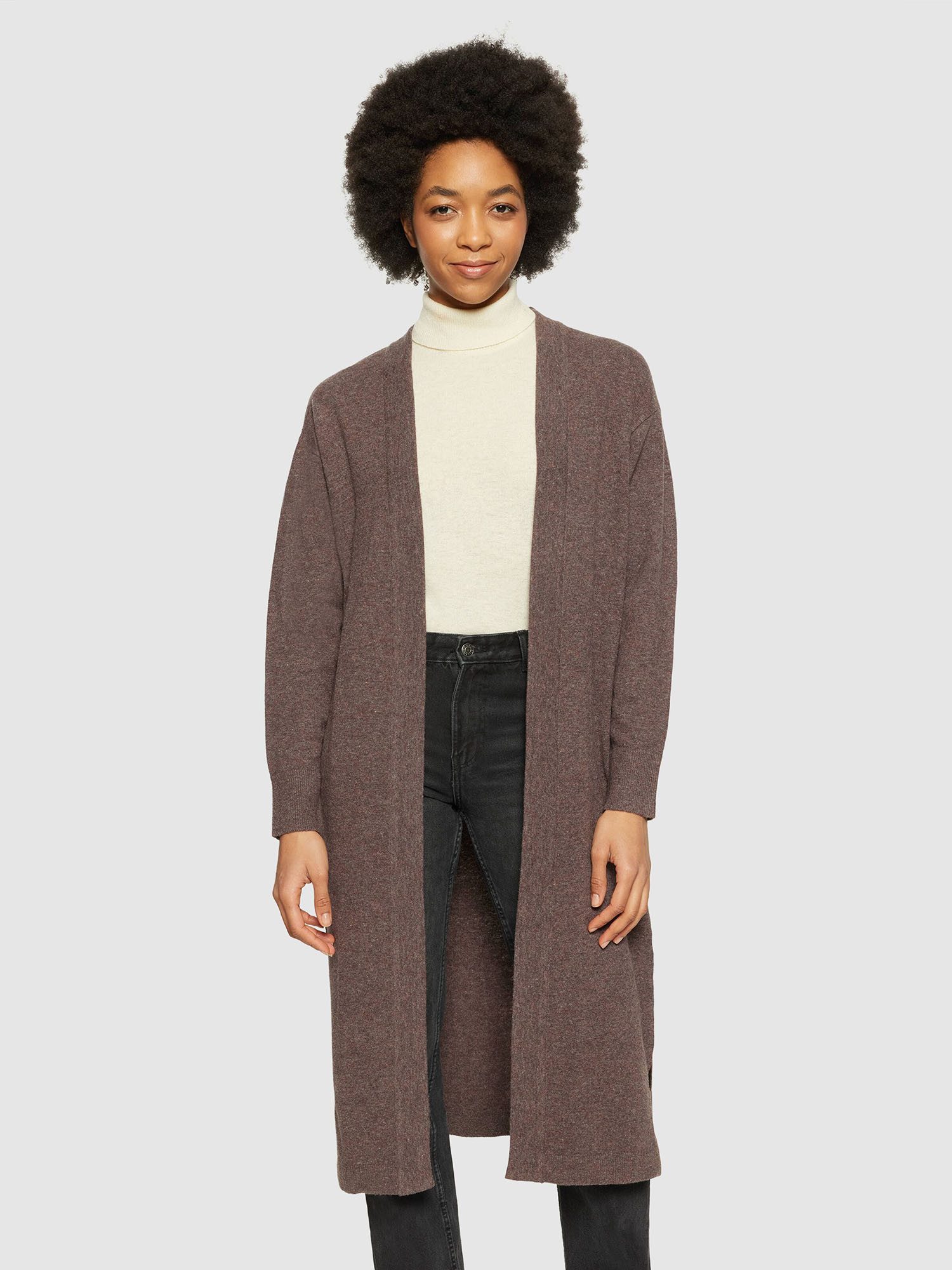 KnowledgeCotton Apparel Cardigan Lambswool Long Cardigan