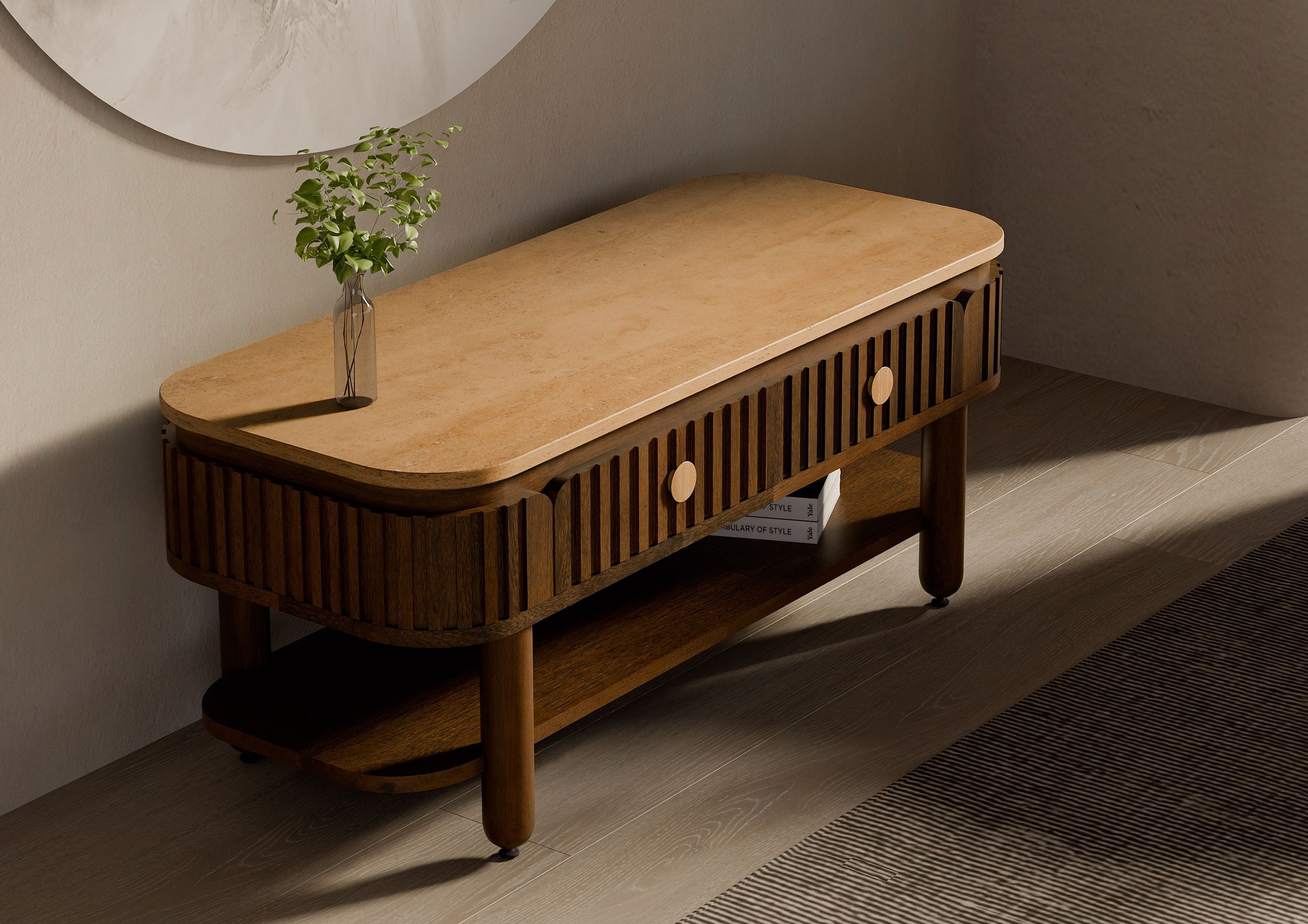 Massivmoebel24 Couchtisch KYOTO (Massivholz, Massivholztisch), Mango 120x50x45 braun geölt KYOTO #117