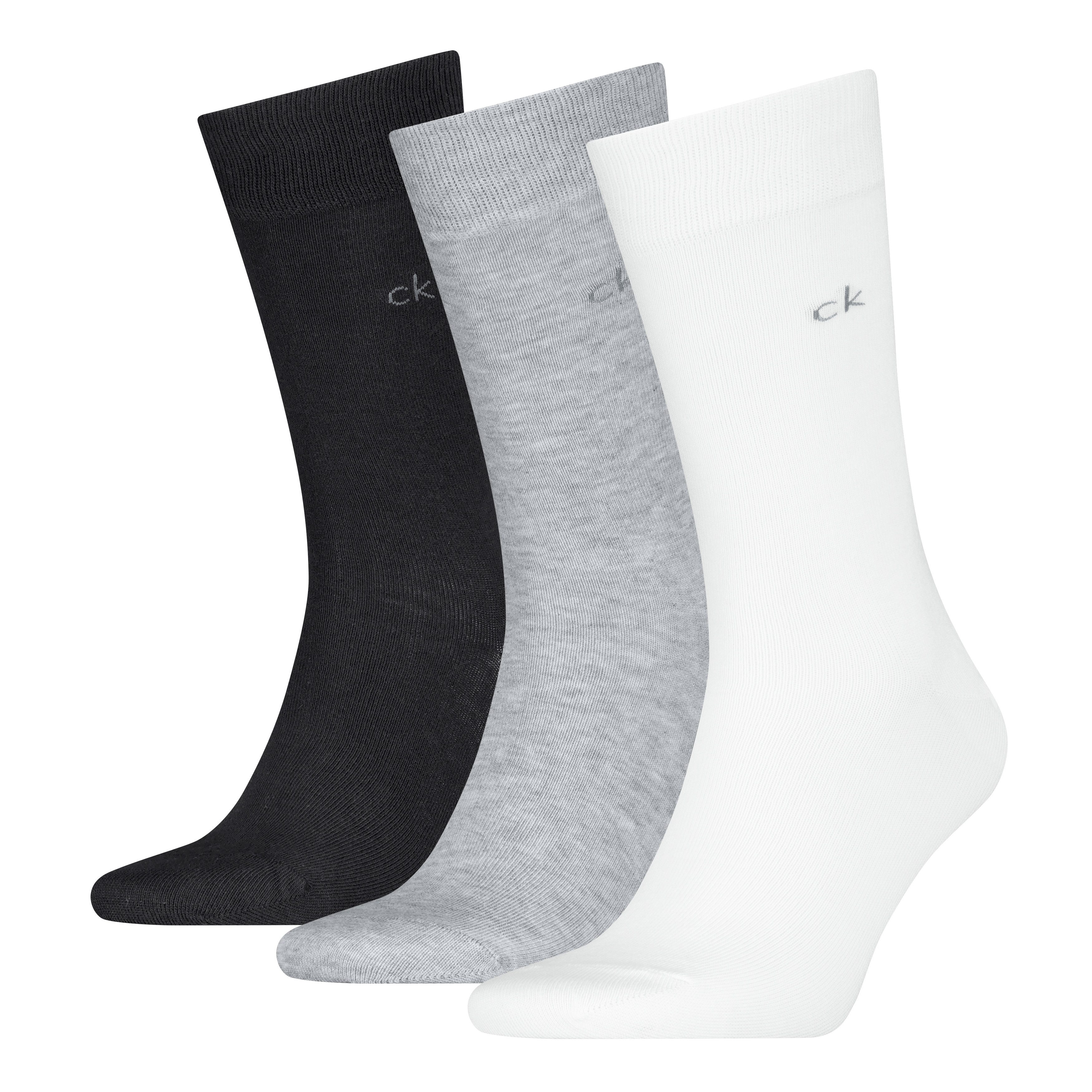 Calvin Klein Socken CK MEN SOCK (3 Paar) uni, Cotton-Mix, breiter Bund günstig online kaufen