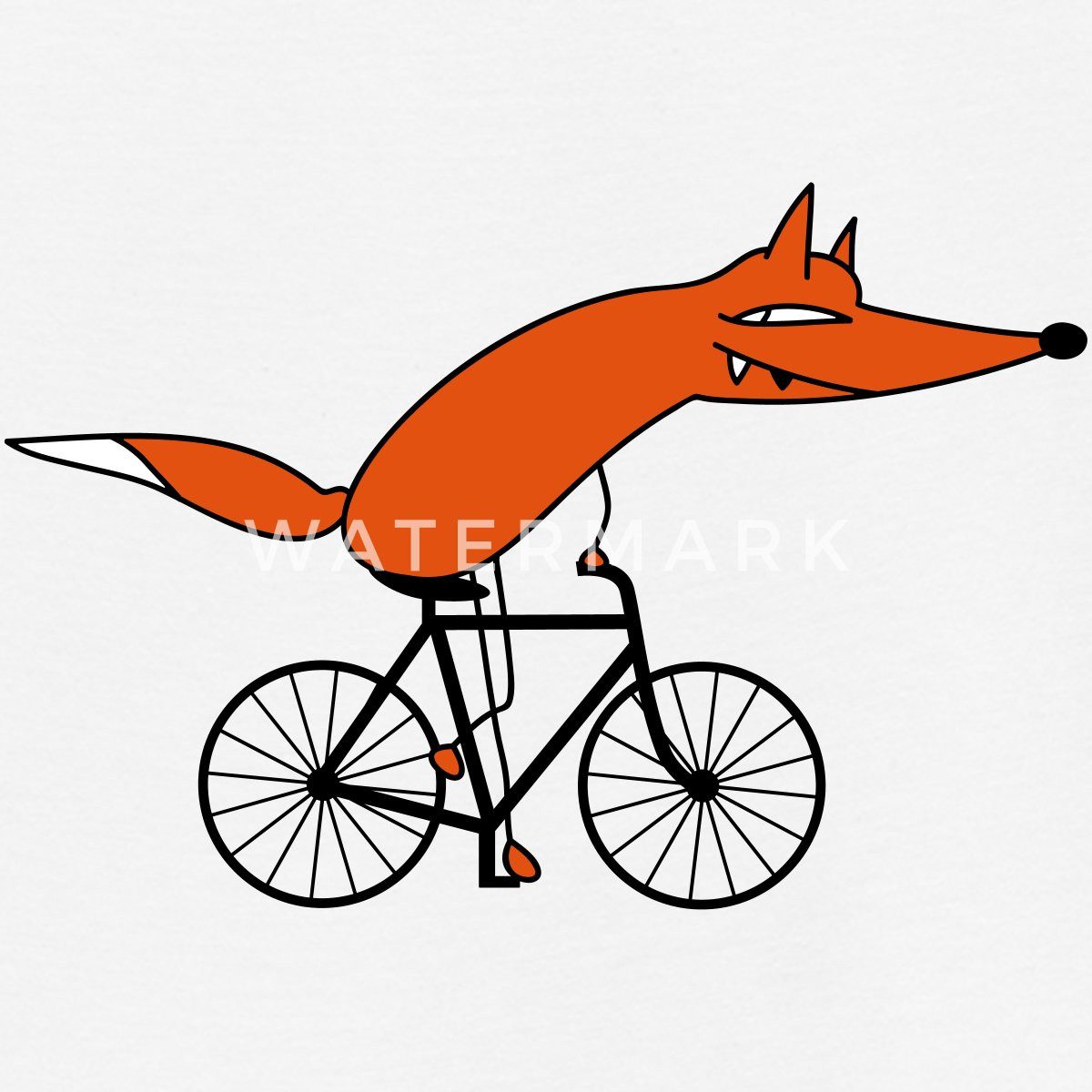 Spreadshirt T-Shirt Schlauer Fahrradfahrer Fuchs Geschenk Kinder T-Shirt (1-tlg)