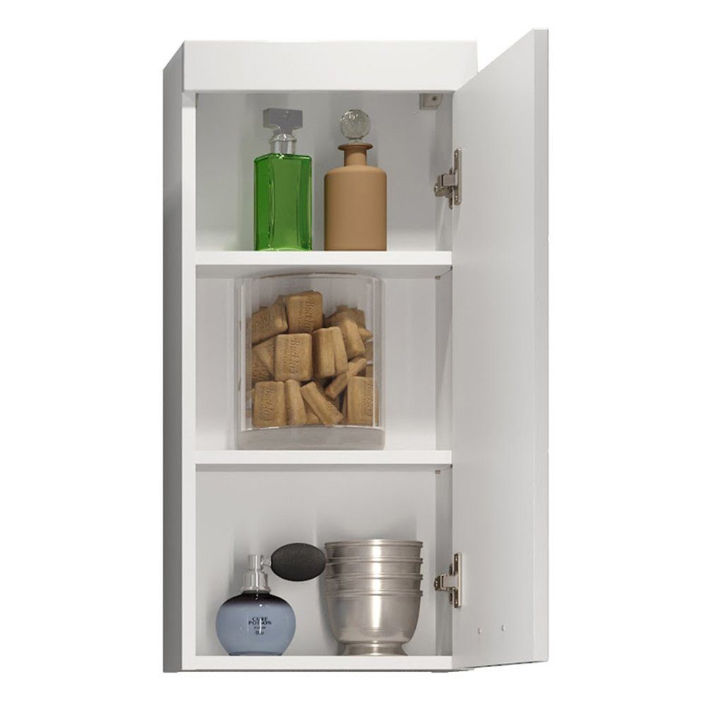 trendteam Hängeschrank Devon Badezimmerschrank Oberschrank Badmöbel Weiß Hochglanz 35 x 75 x 16 cm – Bild 4 von 4