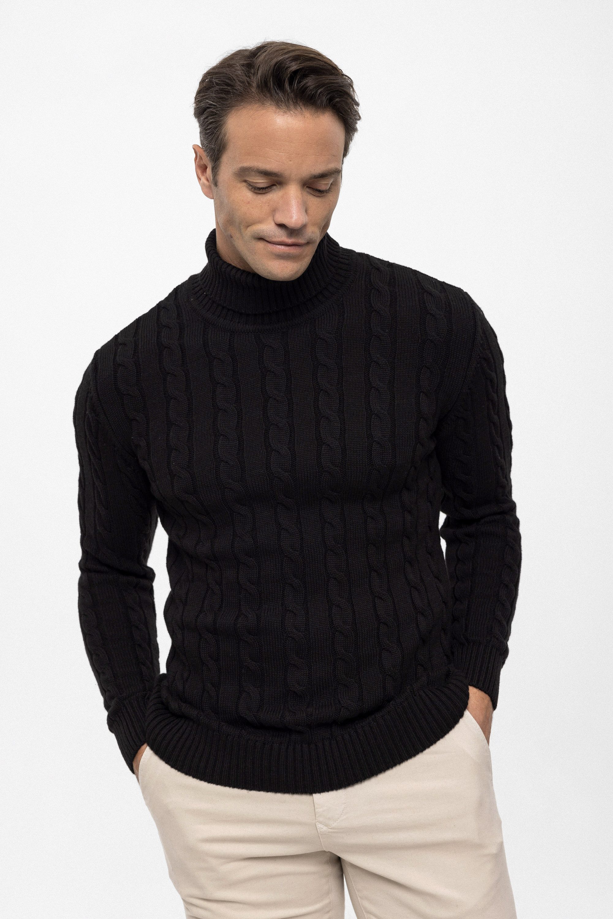 Felix Hardy Rollkragenpullover Rollkragenpullover mit Zopfmuster