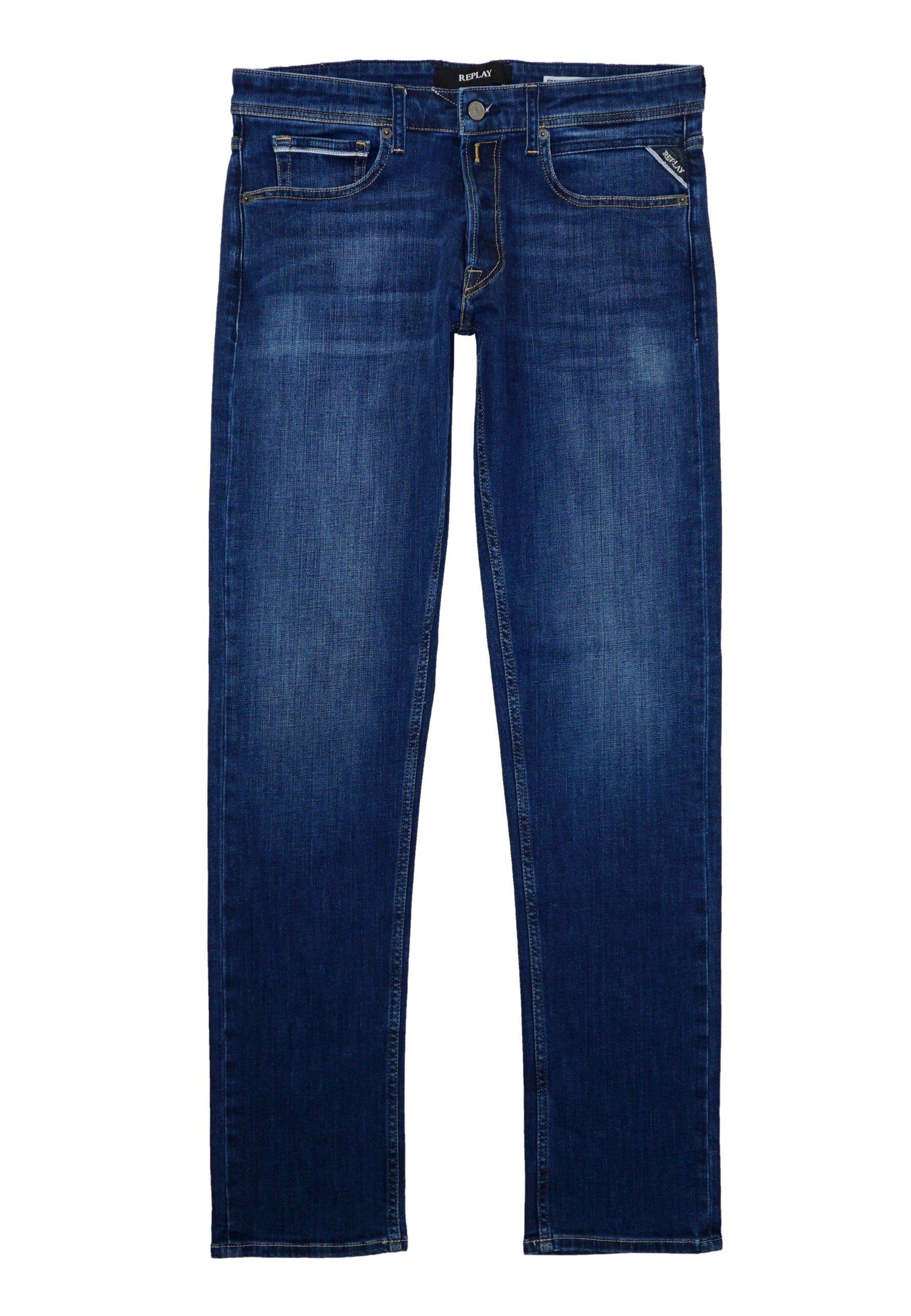 Replay 5-Pocket-Jeans Jeans Straight Fit Jeans günstig online kaufen