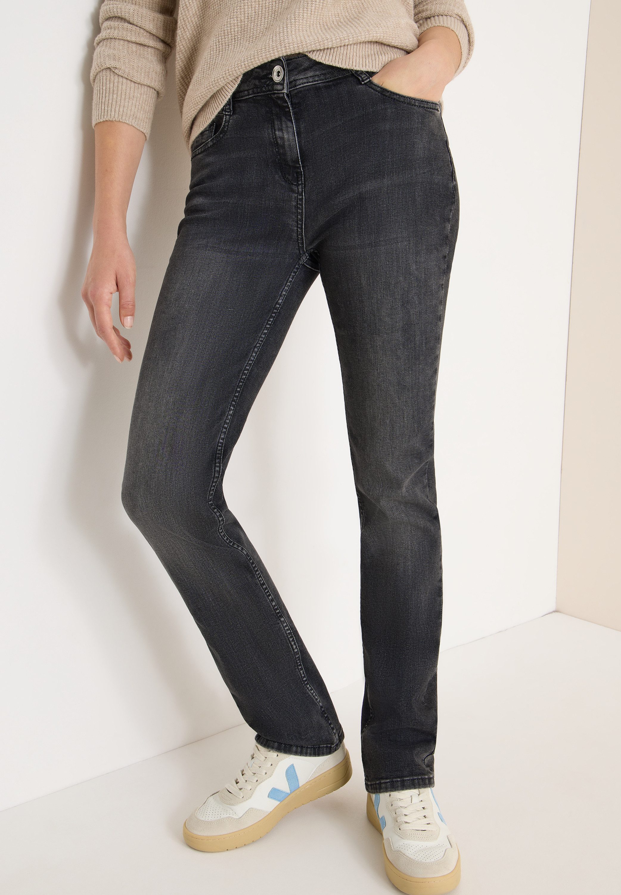 CECIL Slim-fit-Jeans High Waist