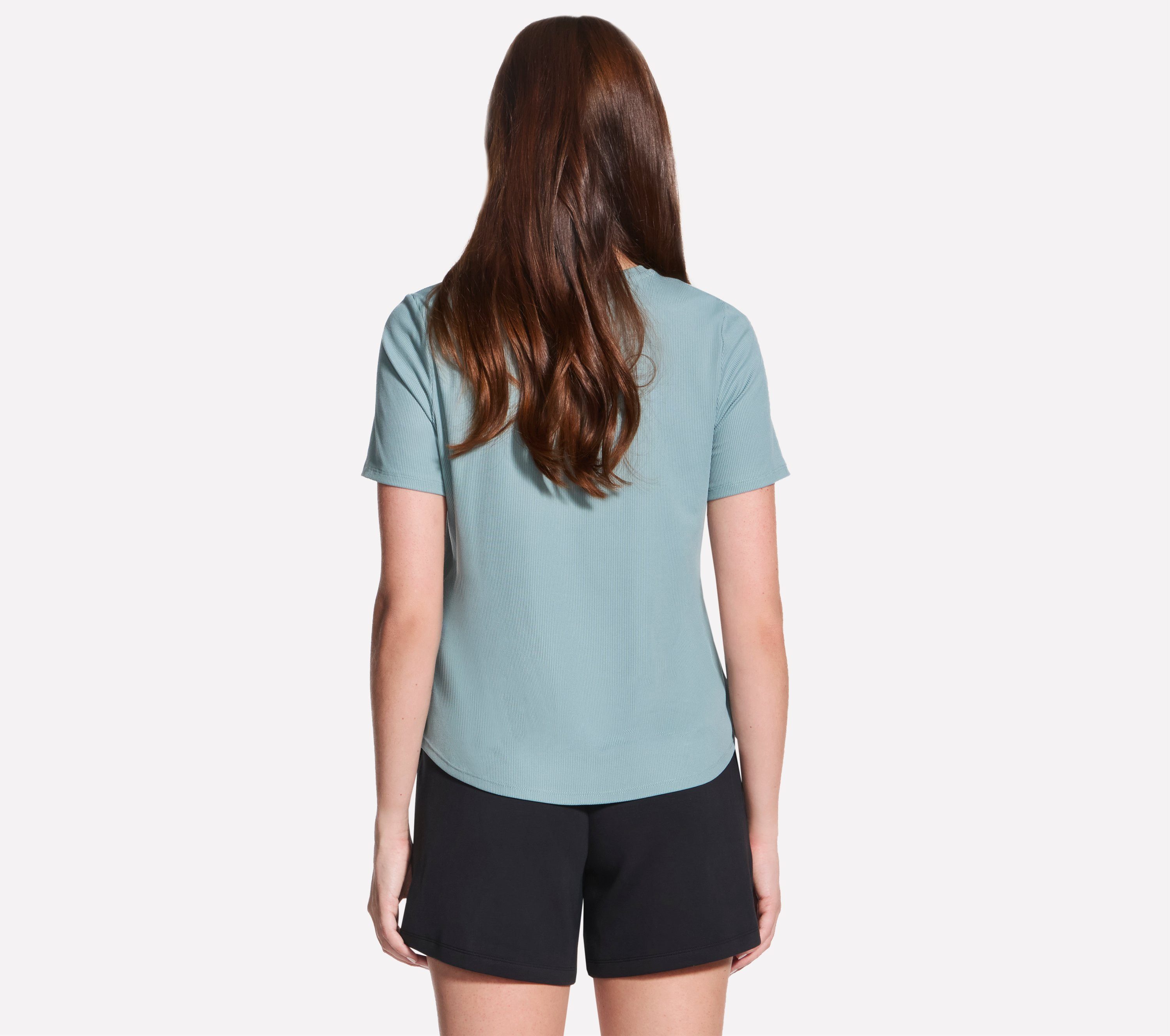 Skechers Funktionsshirt GOWALK LUXE RIB TEE strukturiertes Kurzarm-T-Shirt, mit Rundhalsausschnitt
