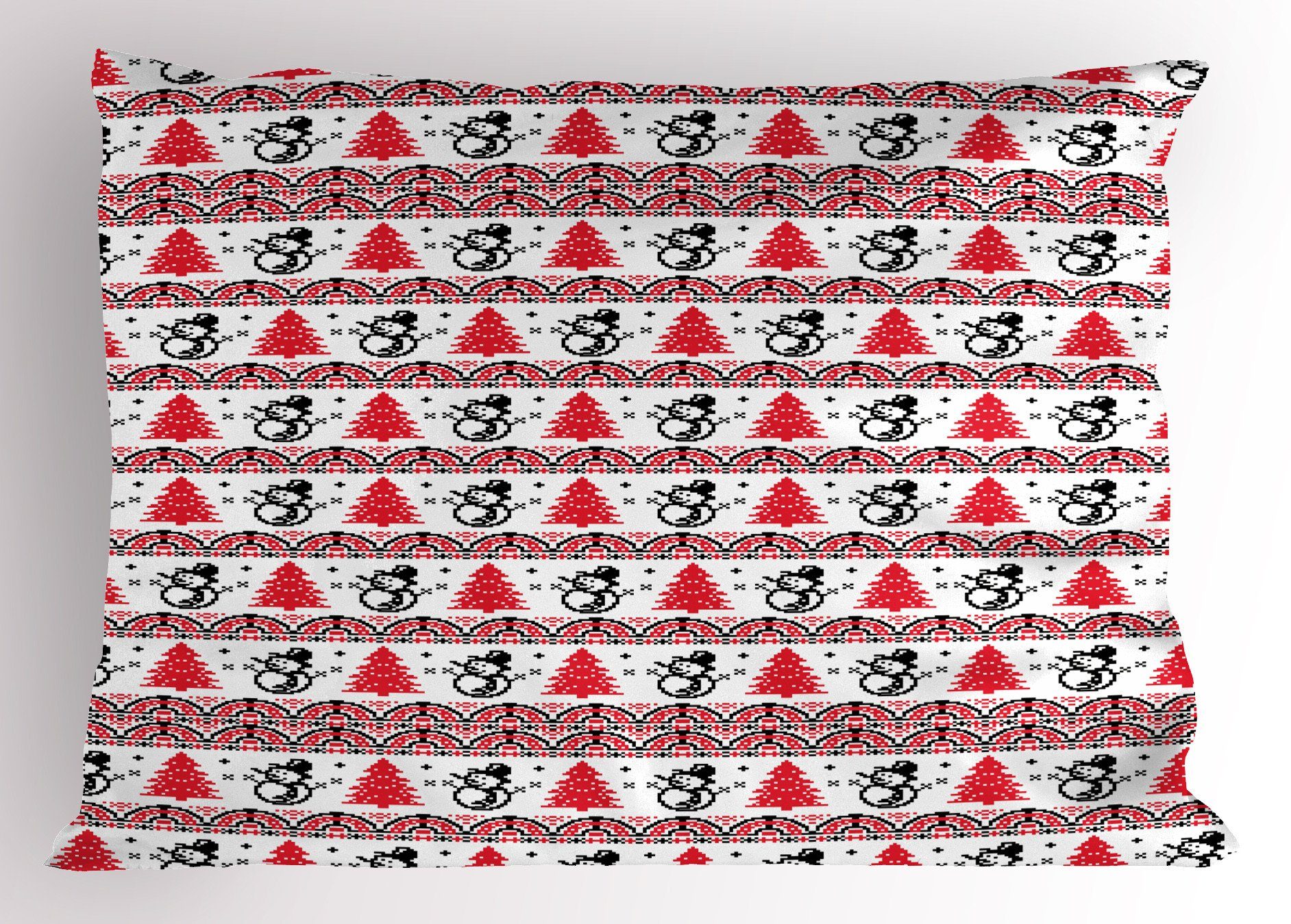 Kissenbezüge Dekorativer Standard King Size Gedruckter Kissenbezug, Abakuhaus (1 Stück), Weihnachten Pixel Nordic-Muster