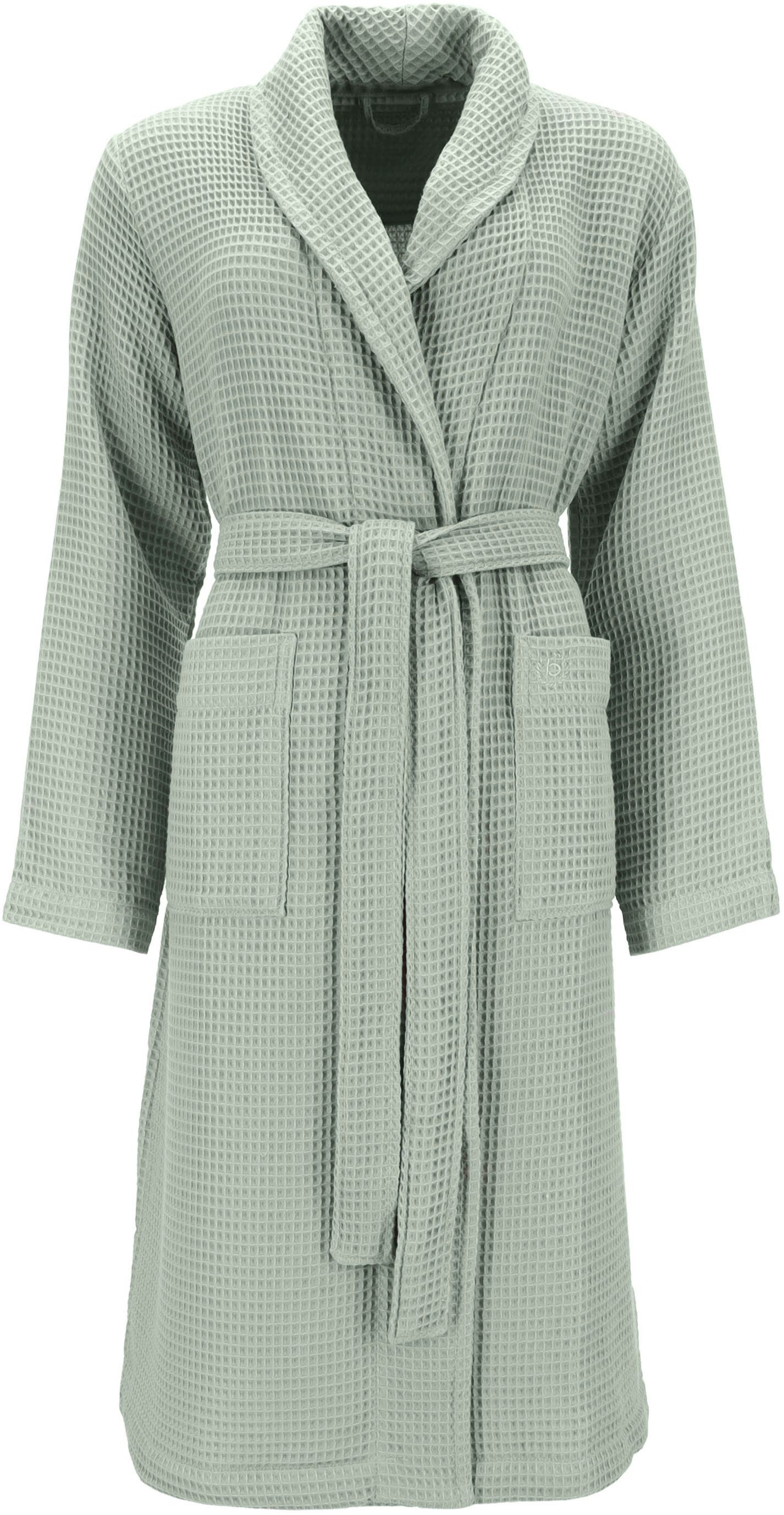 bugatti Damenbademantel Lorrella, Langform, Waffelpiqué, Schalkragen, Gürtel
