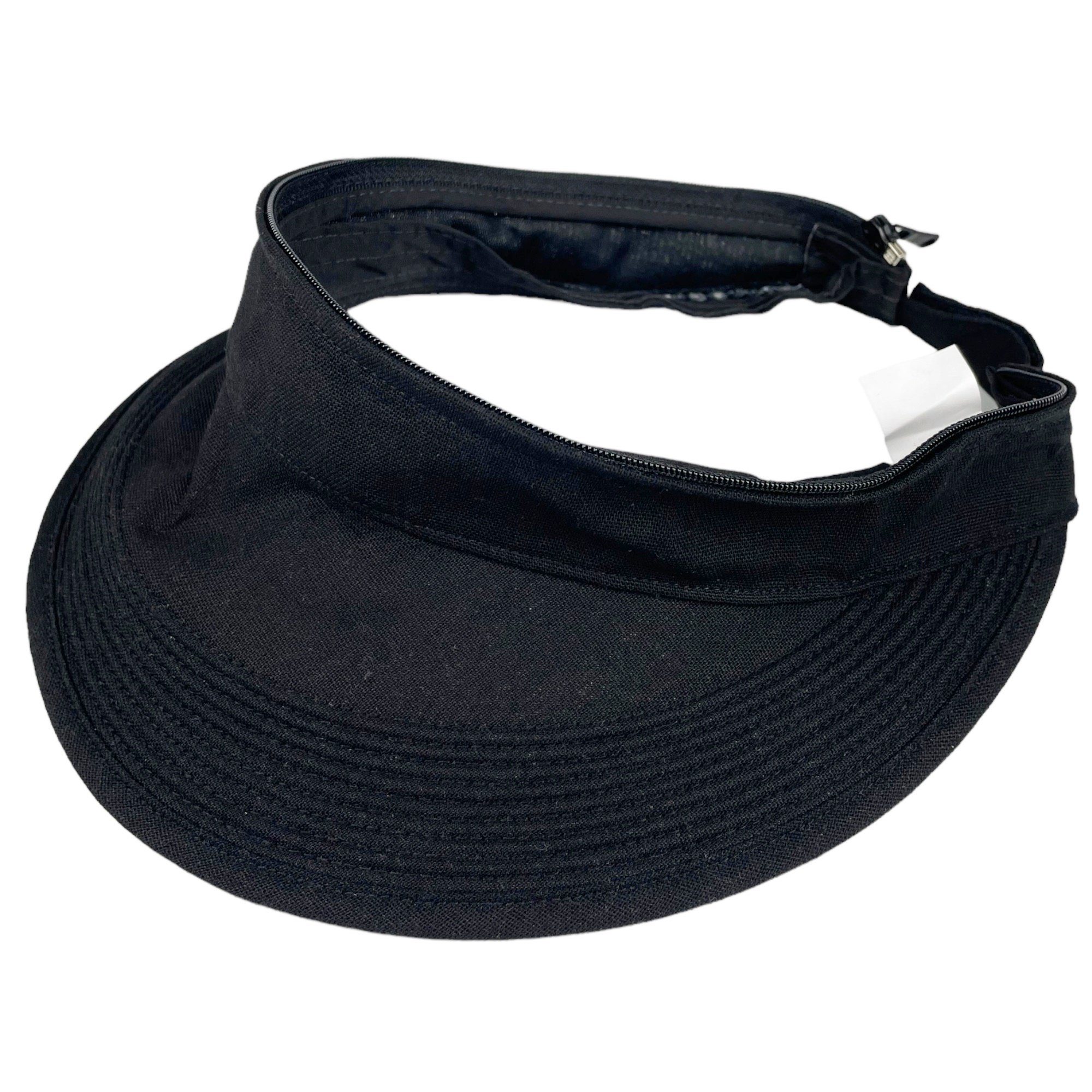 Taschen4life Sonnenhut Visor Cap 2in1 Sonnencap Basecap & Sonnenschutz in Einem, unisex, aus Leinen – Bild 5 von 5