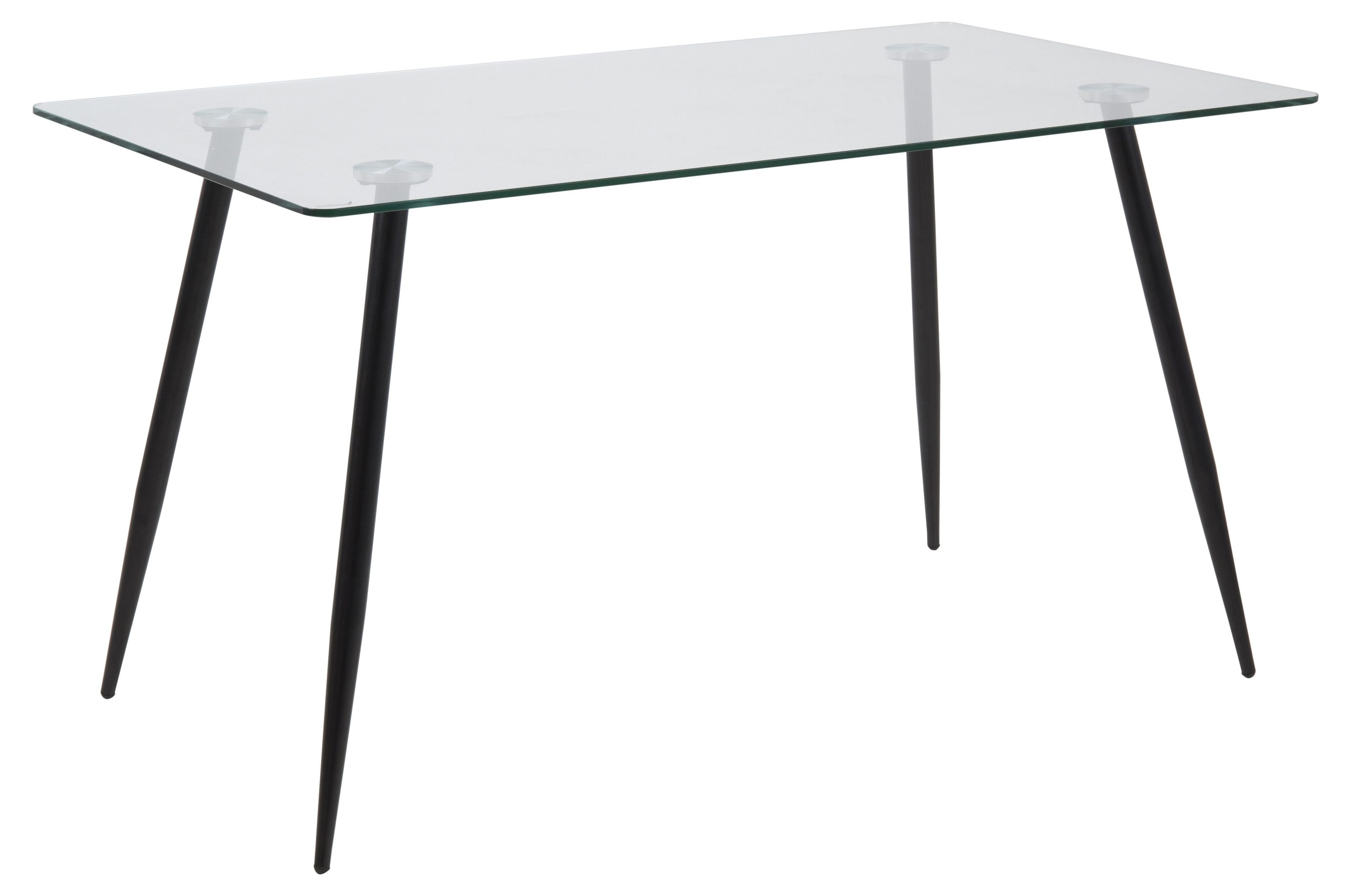 Glastisch in Klar, Glas - 140x75x80cm (BxHxT)
