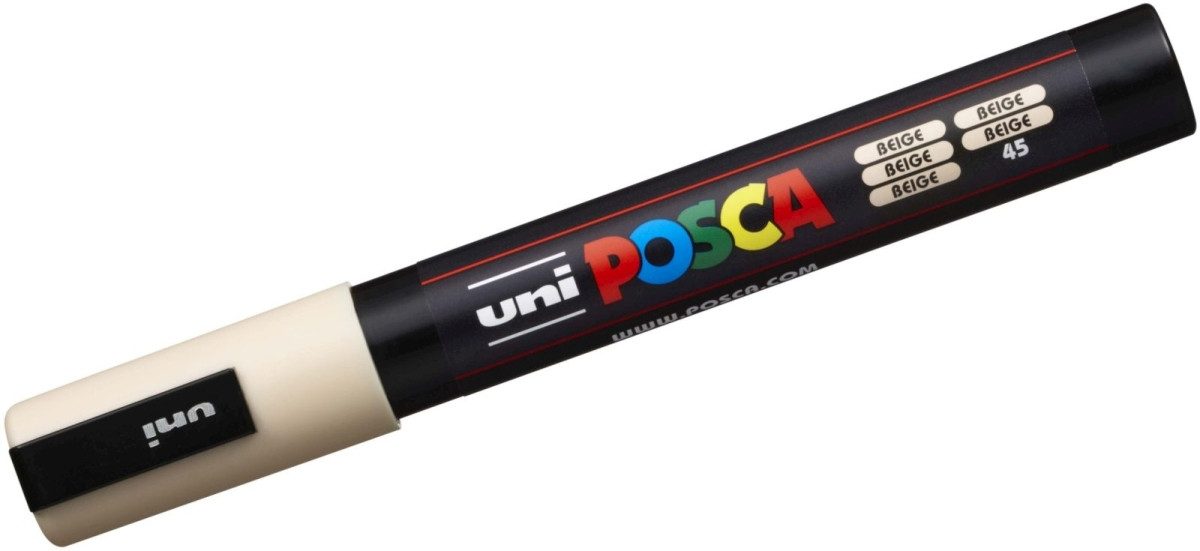 uni-ball Filzstift Fasermaler Uni Posca PC-5M 1,8-2,5mm beige (6 Stück)