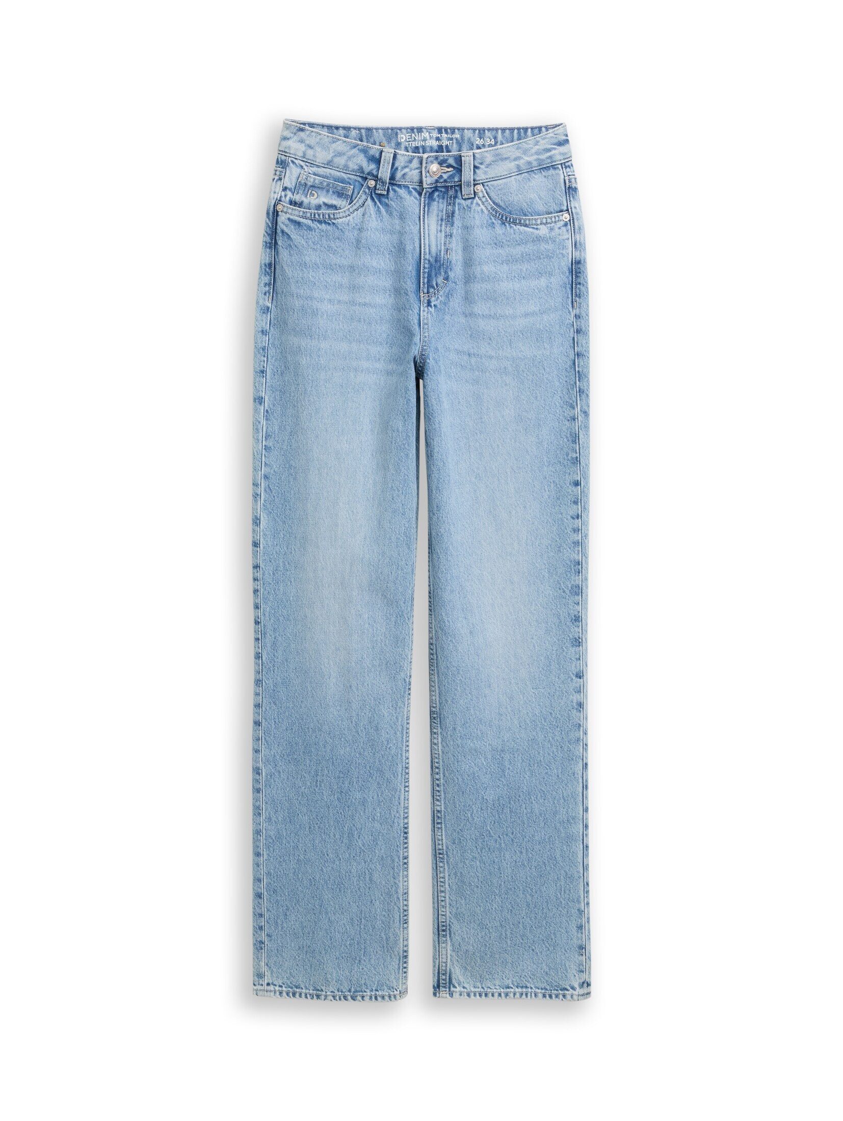 TOM TAILOR Denim Straight-Jeans Jeanshosen TTELIN STRAIGHT Jeans