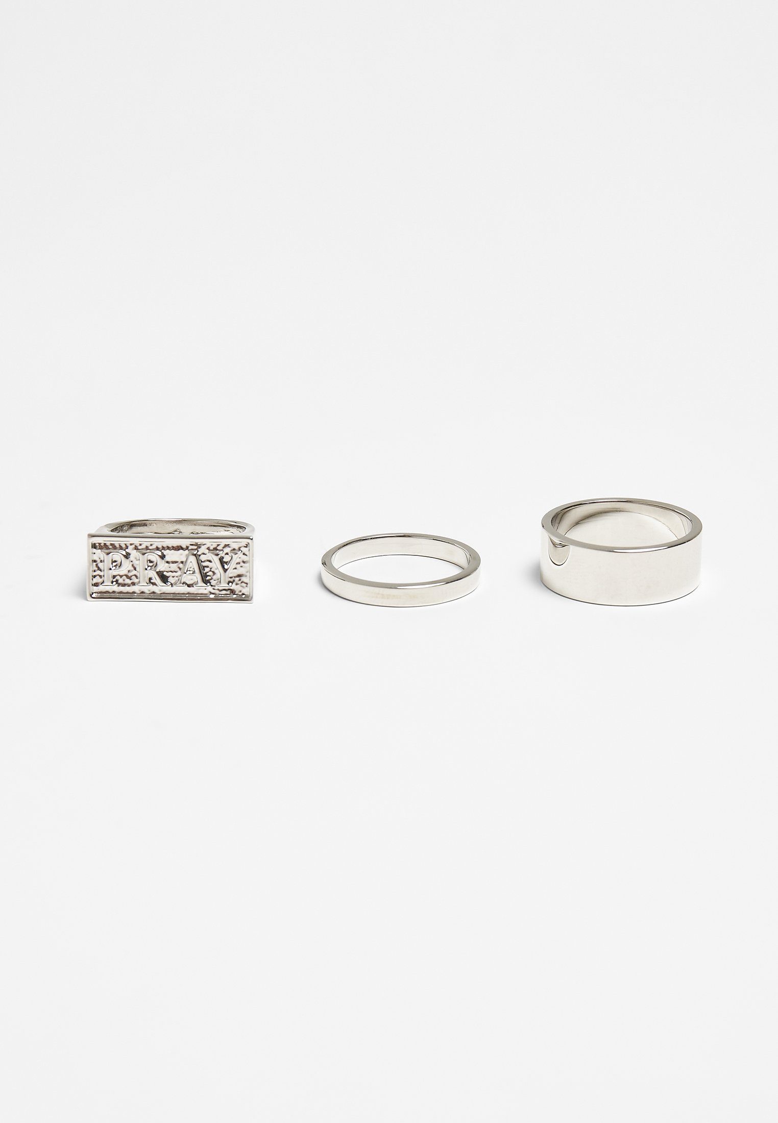 Mister Tee MisterTee Ring-Set Accessories Pray Ring Set silver