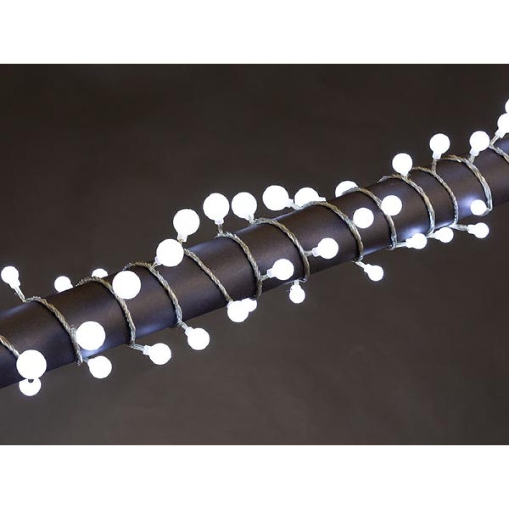 Velleman LED Stripe Aura LED - 6 m - 90 Kugeln - Weiß - transparentes Kabel - Modulator -