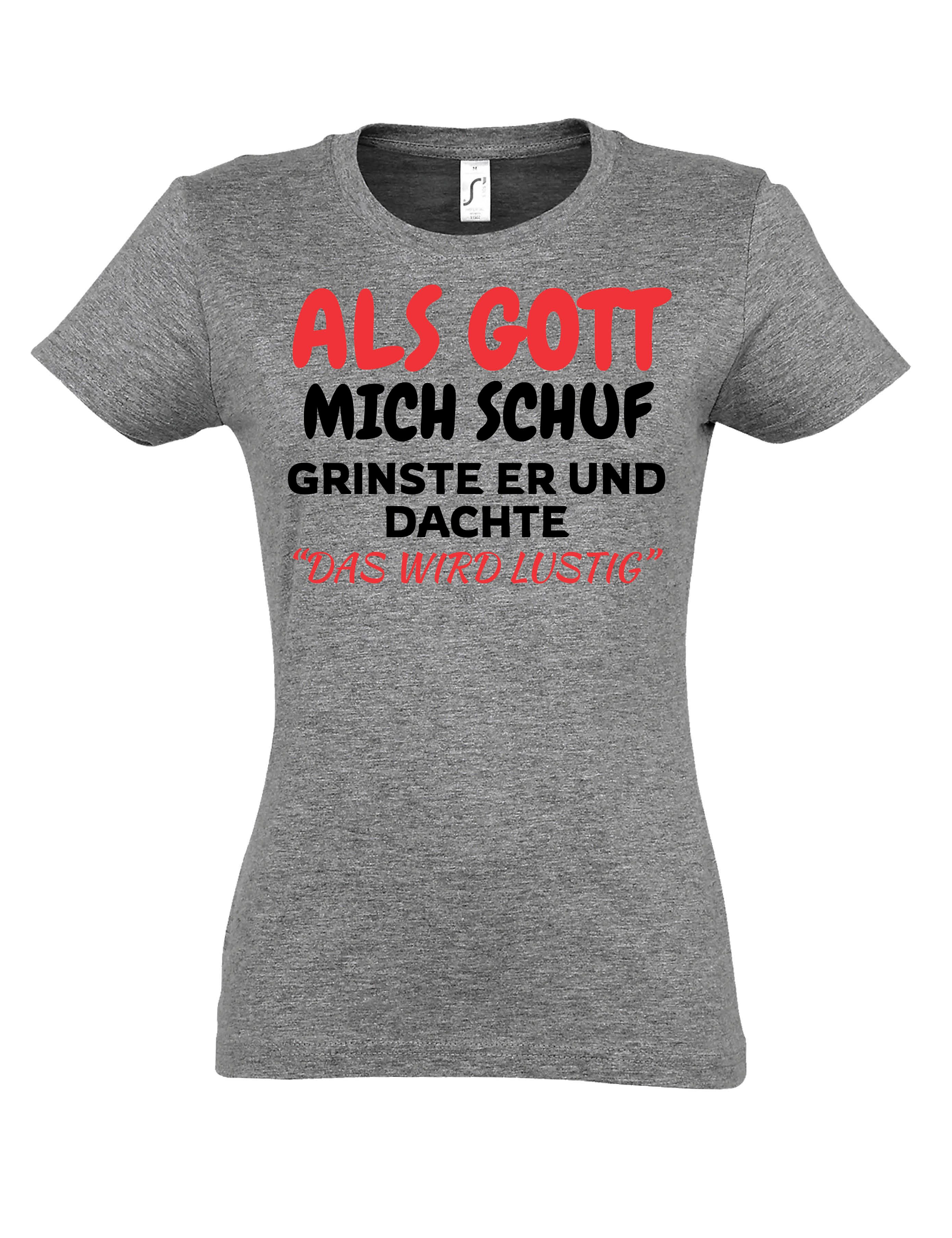Youth Designz Print-Shirt Als Gott mich günstig online kaufen