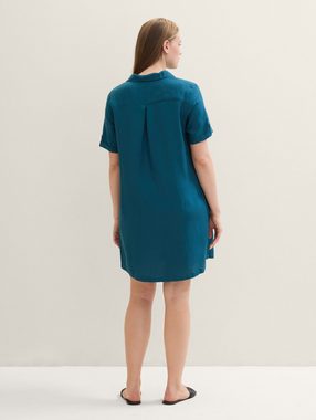 TOM TAILOR PLUS Sommerkleid Plus - Kleid mit Leinen