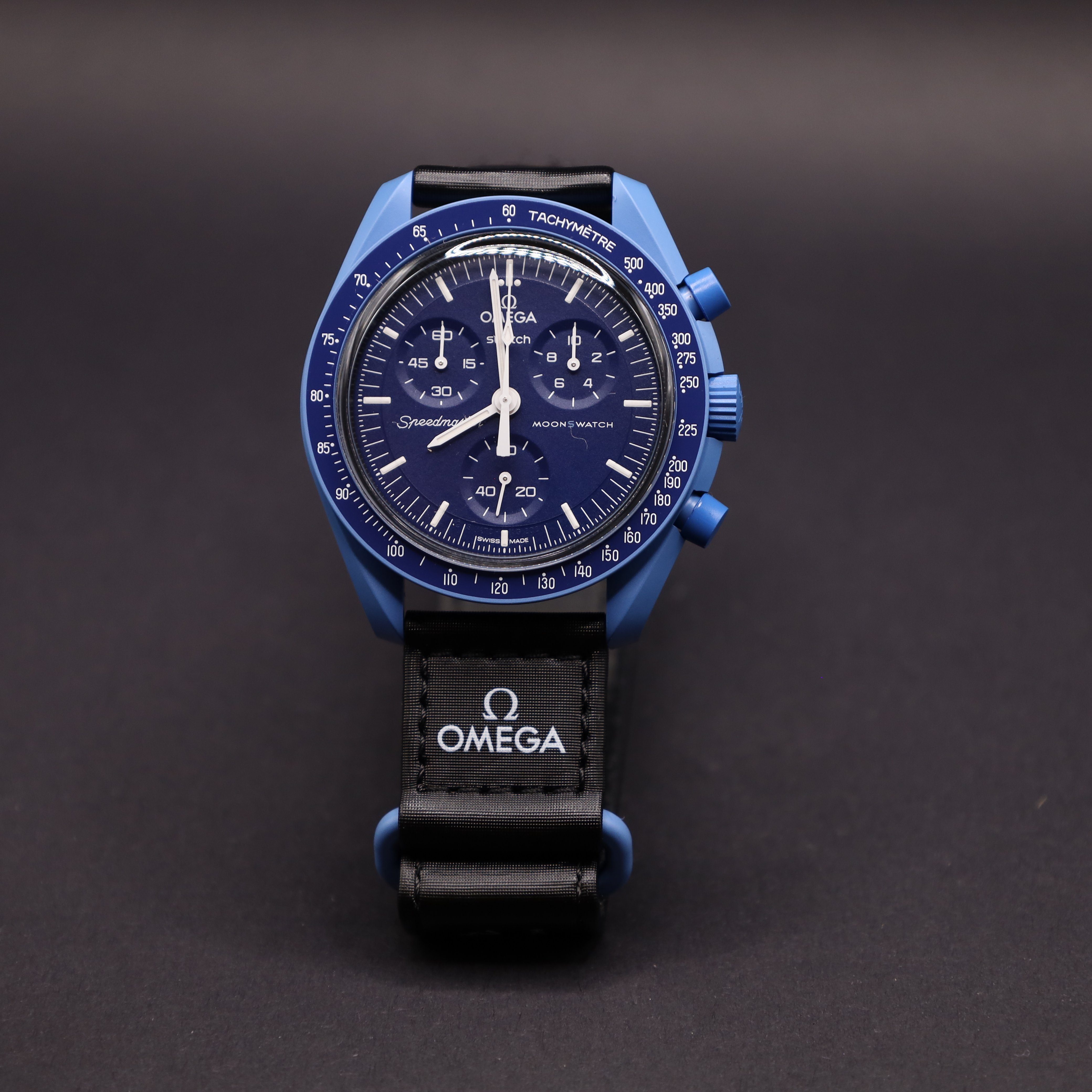 Omega Chronograph Swatch to SO33N100, Bioceramic Neptune Moonswatch (1-tlg) Omega Mission