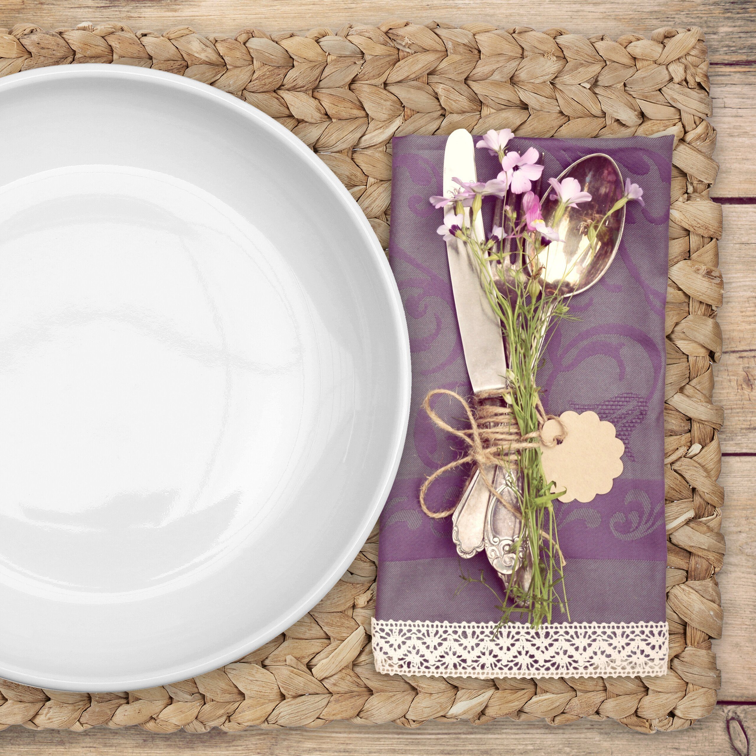 relaxdays Platzset Eckiges Tischset 6er Set günstig online kaufen