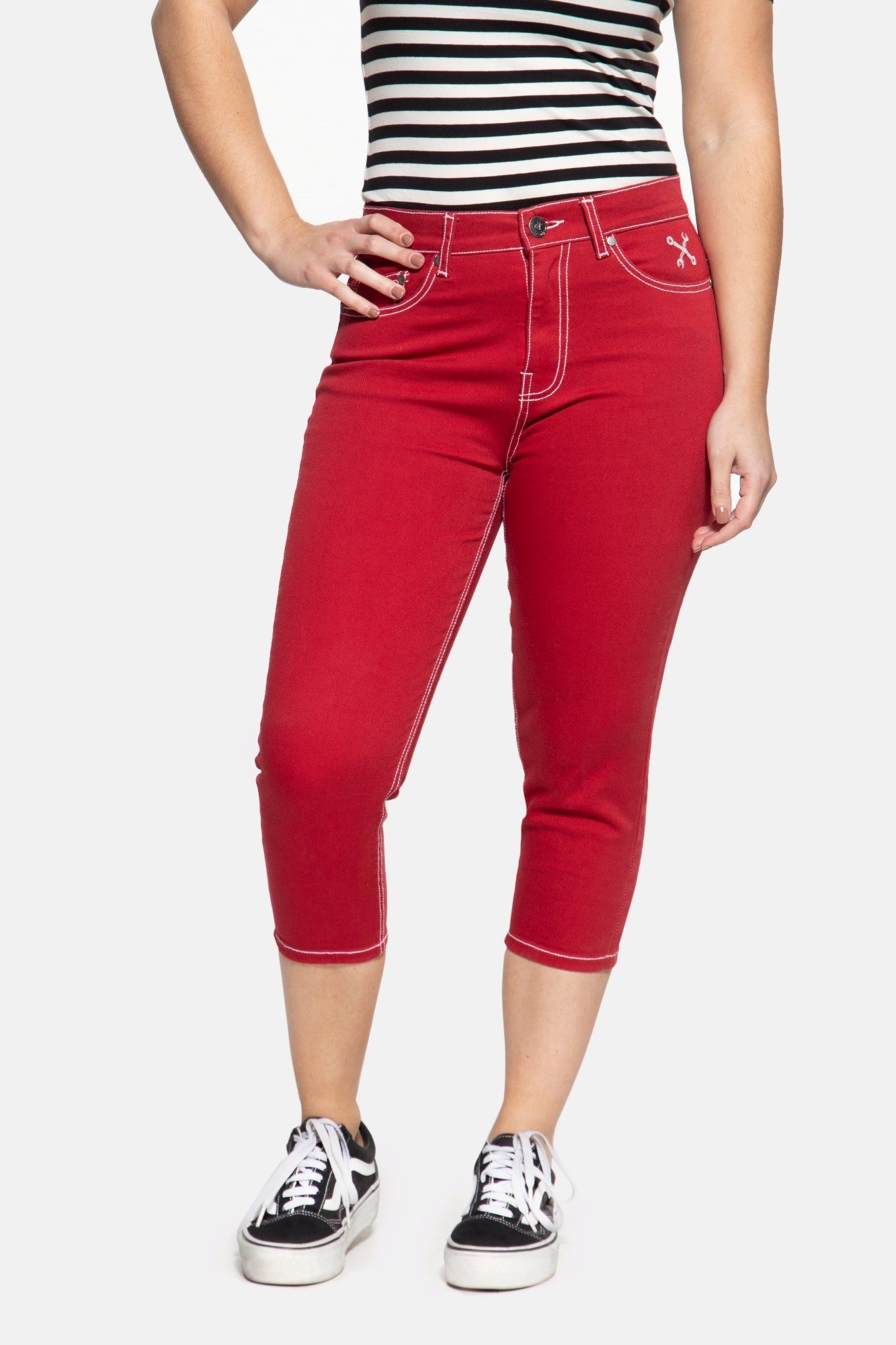 QueenKerosin Caprijeans Betty im 5-Pocket-Design