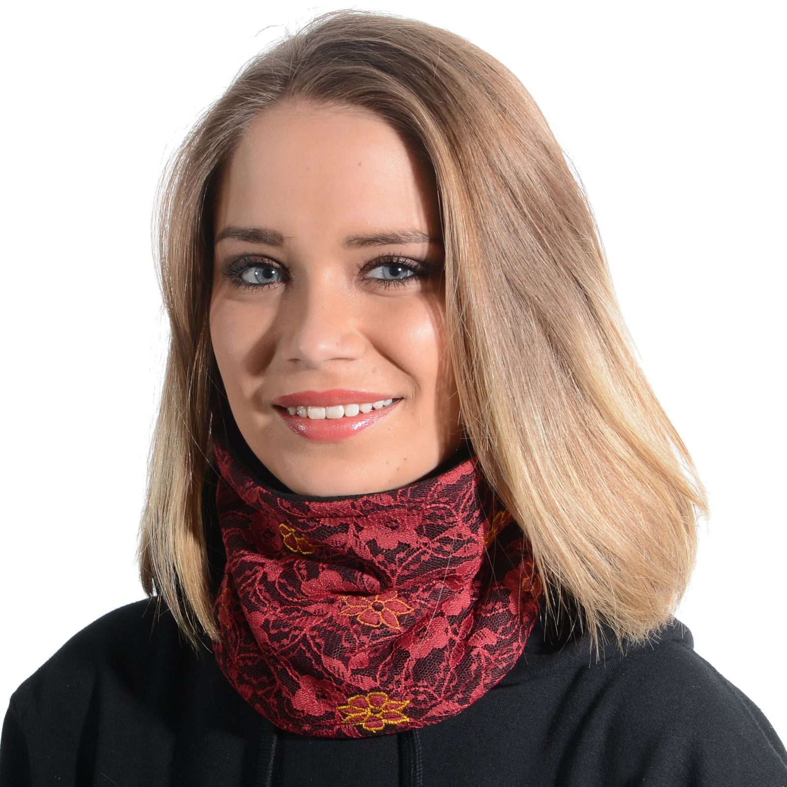 KUNST UND MAGIE Ohrenwärmer 2in1 Damen Tube Stirnband Ohrenwärmer Kragen Neckwarmer