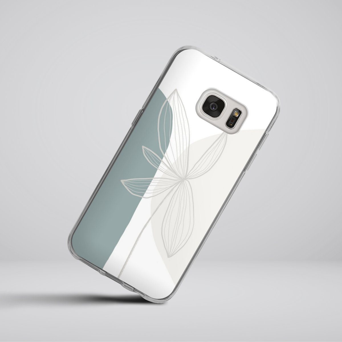 DeinDesign Handyhülle Blume Boho Pastell Flower and Shapes No 3-Anastasia Sawall, Samsung Galaxy S7 Silikon Hülle Bumper Case Handy Schutzhülle