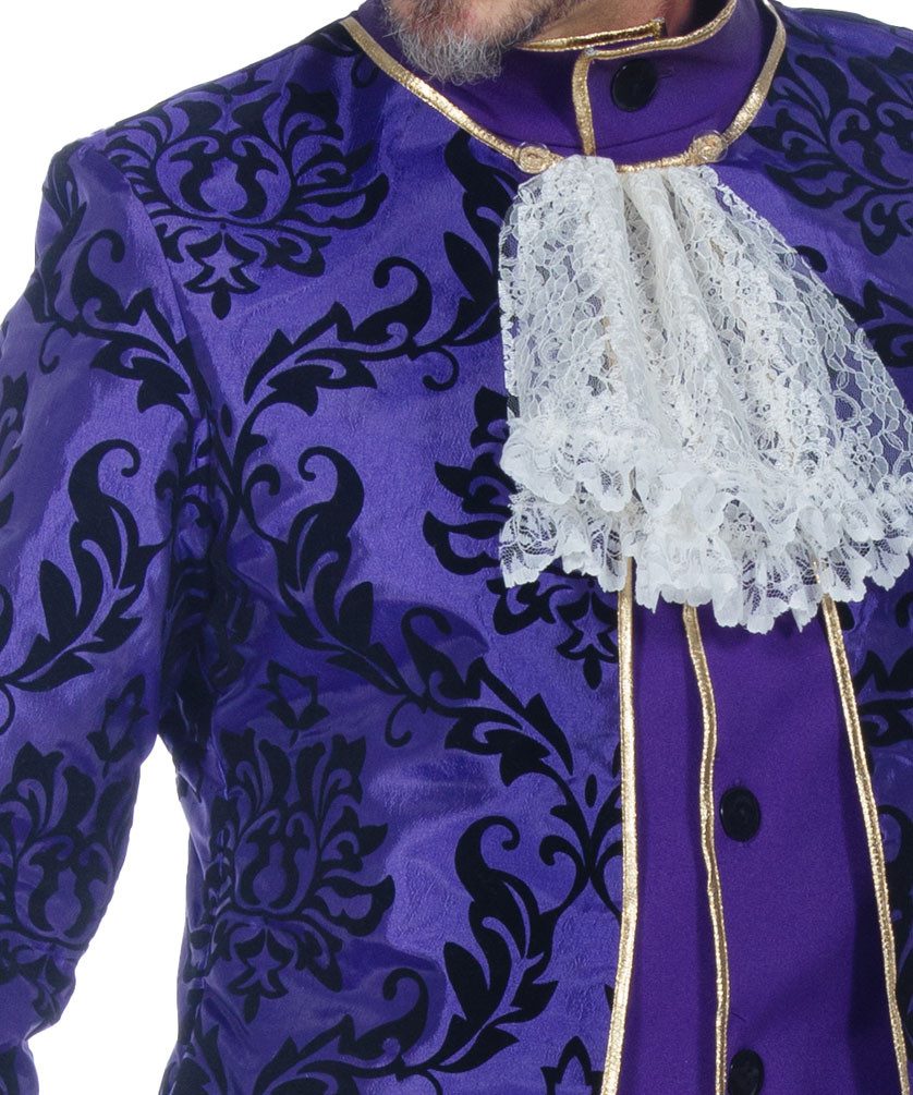 Karneval-Klamotten Kostüm Rokoko Herren Barock Venedig lila hochwerig, Venezianischen Maskenball Herrenkostüm Luxus Historisch Männerkostüm