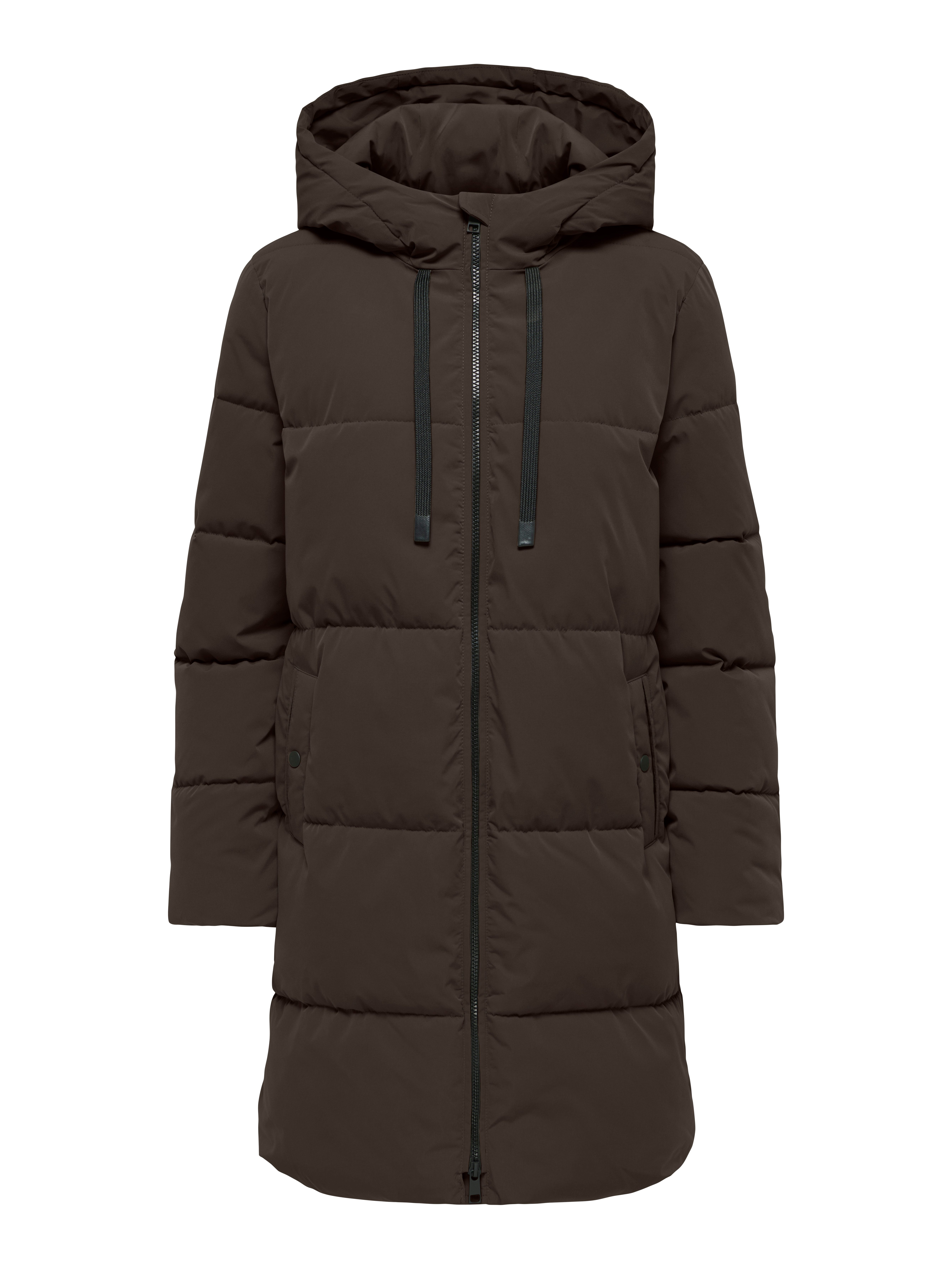 JDY Steppmantel JDYBLAIR LONG HOOD PUFFER OTW SIJ Kunstfaser, Kapuze mit Kordelzug