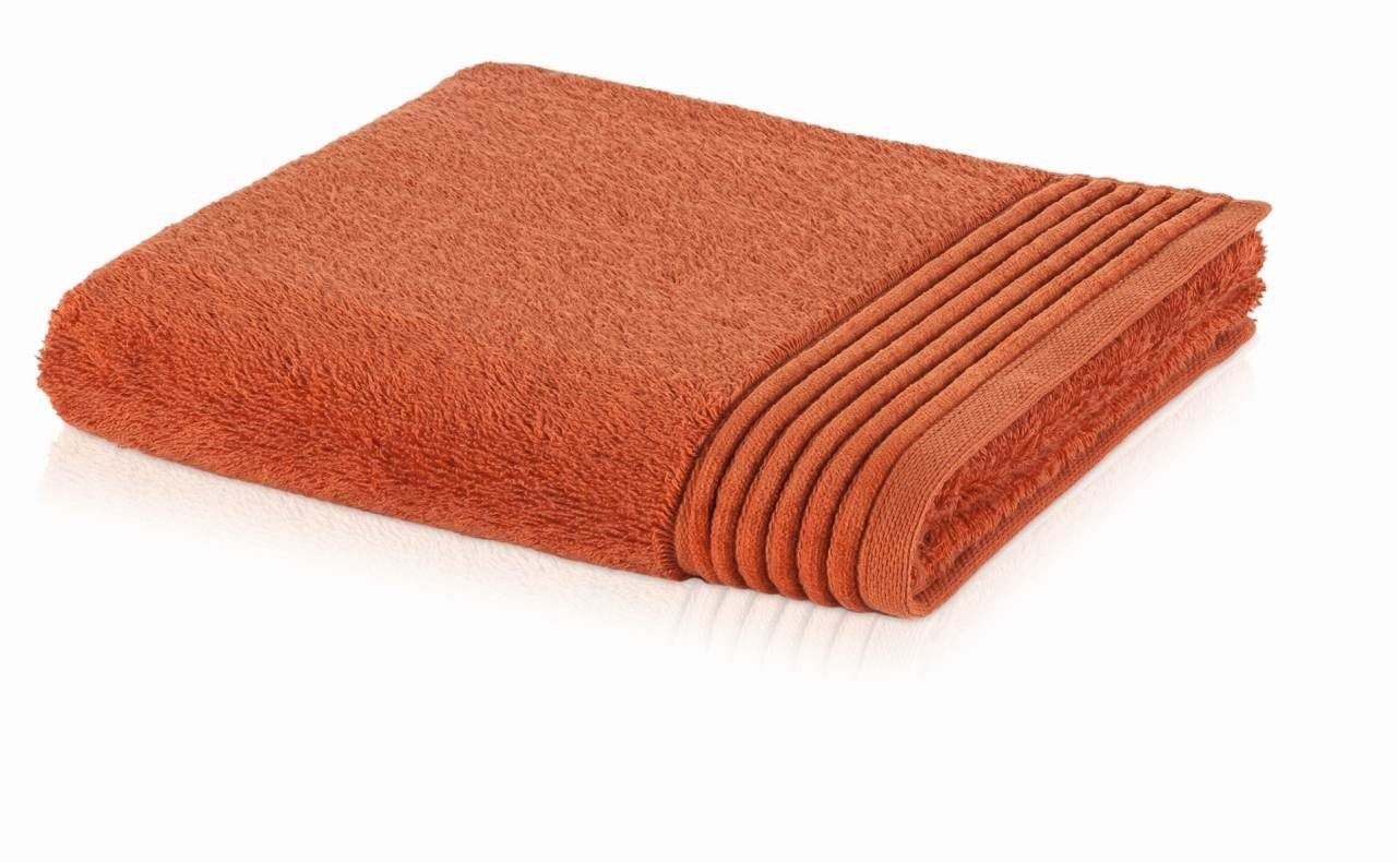 (1-St) Möve Möve 5, Handtücher Chenillebiesen Loft Orange Uni Baumwolle mit Handtücher
