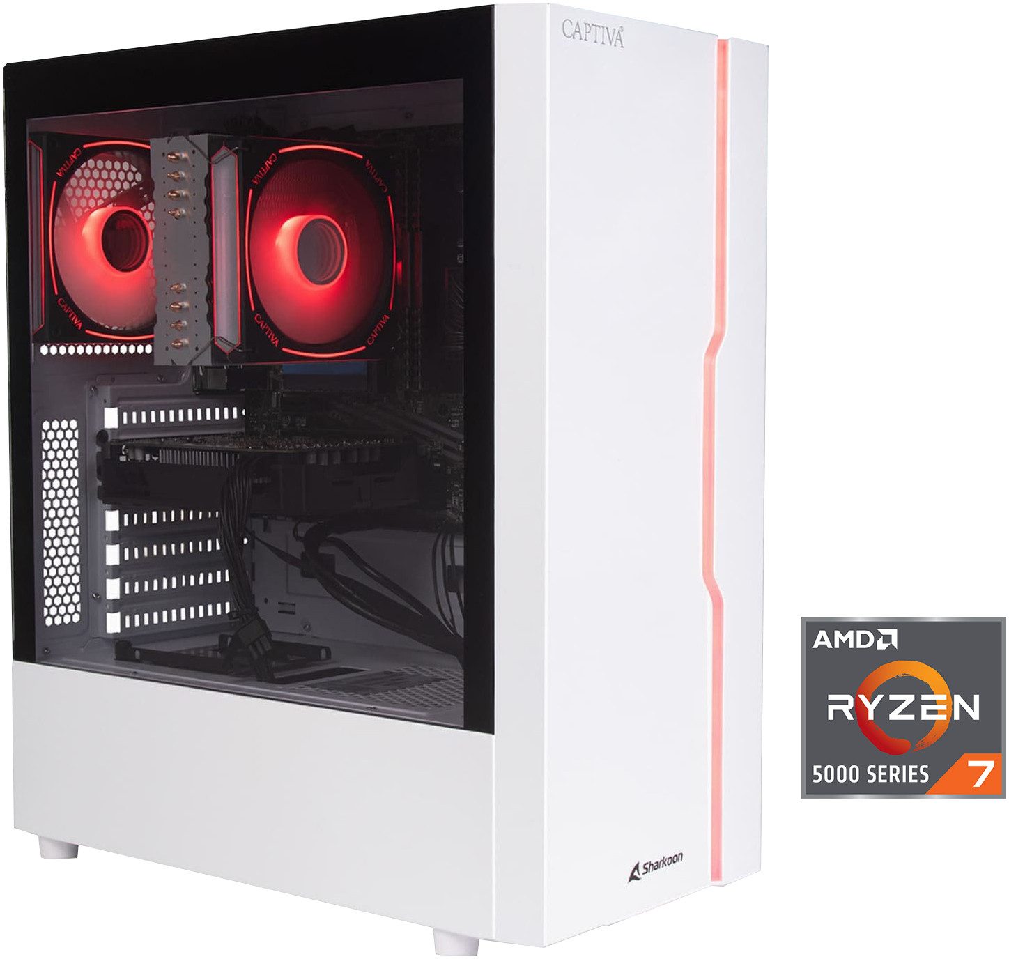 CAPTIVA Advanced Gaming R94-788 TFT Bundle Gaming-PC-Komplettsystem (24", AMD Ryzen 5 7500F, GeForce® RTX™ 5060, 16 GB RAM, 1000 GB SSD)