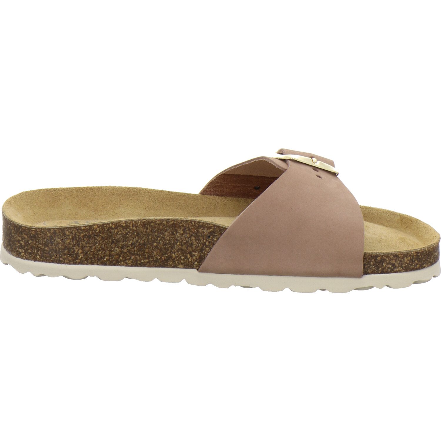 AFS-Schuhe 211236 Sommer Pantolette für Damen mit Fußbett, bequeme Sandalen aus Leder