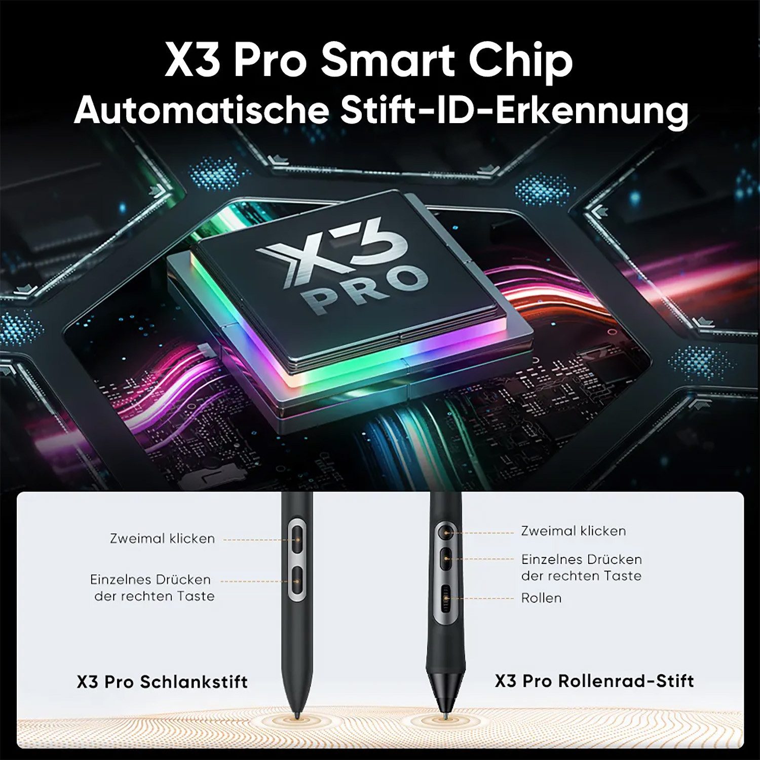 XP-PEN Artist Pro 19 (Gen.2) Grafiktablett (18,4", Zwei Stifte, doppelte Geschmeidigkeit)