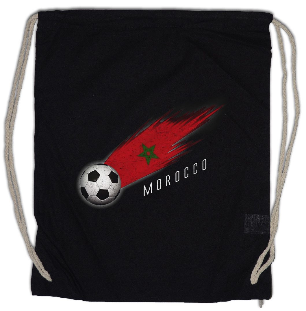 Urban Backwoods Turnbeutel Morocco Football Comet I Turnbeutel Marokko Marokkanisch Marokkanische (1-tlg), Fahne Moroccan Fußball Fussball