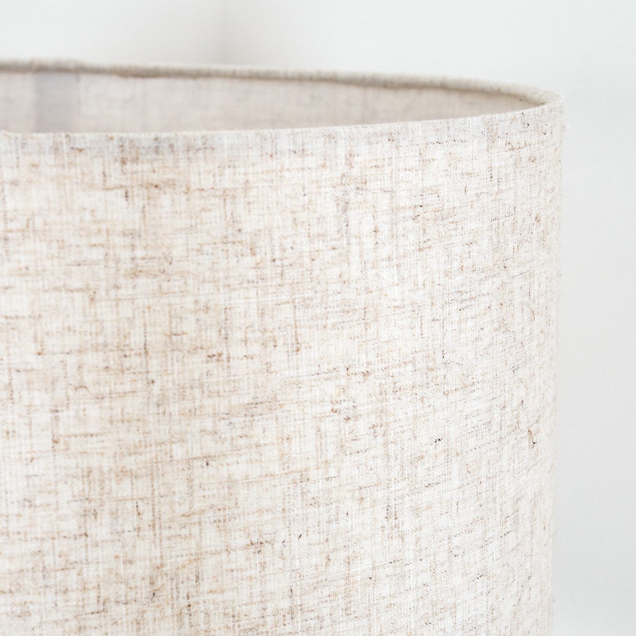 hofstein Stehlampe Stehlampe mit Holzfuß und Schirm aus Stoff, ohne Leuchtmittel, Boho-Style, skandinavisches Design (40 cm), Fußschalter, 1 x E27