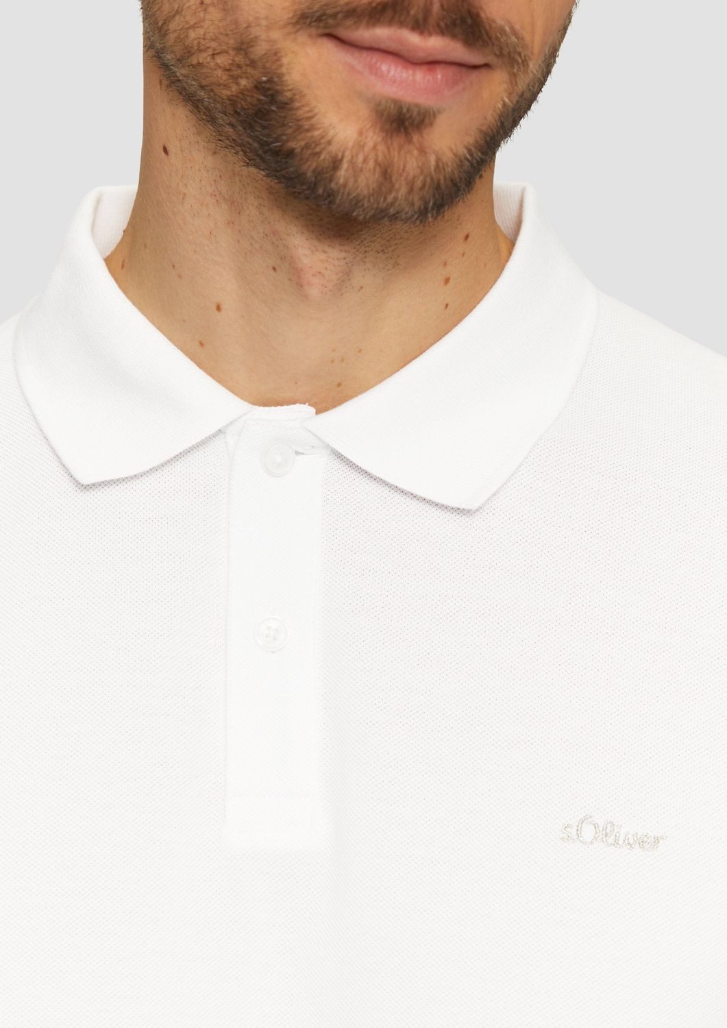 s.Oliver Poloshirt Poloshirt Kragen, Knopfleiste, kurzarm