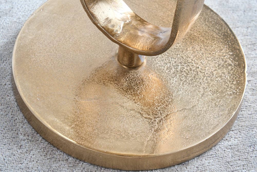 riess-ambiente Beistelltisch ELEGANCE 60cm gold (Einzelartikel, 1-St), Wohnzimmer · Aluminium-Metall · rund · handmade · Modern Design – Bild 5 von 5