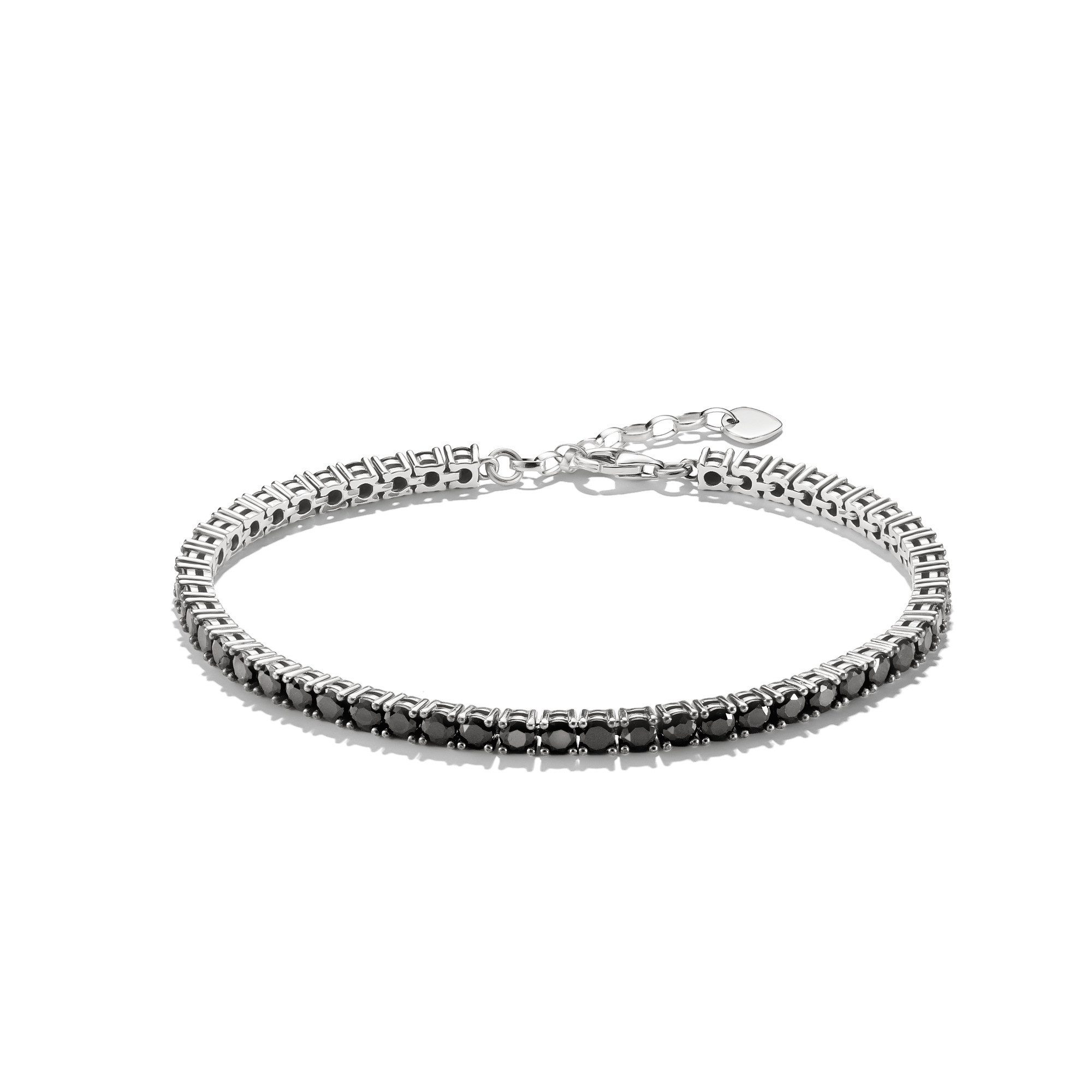 Tennisarmband Armband mit schwarzen Zirkonia