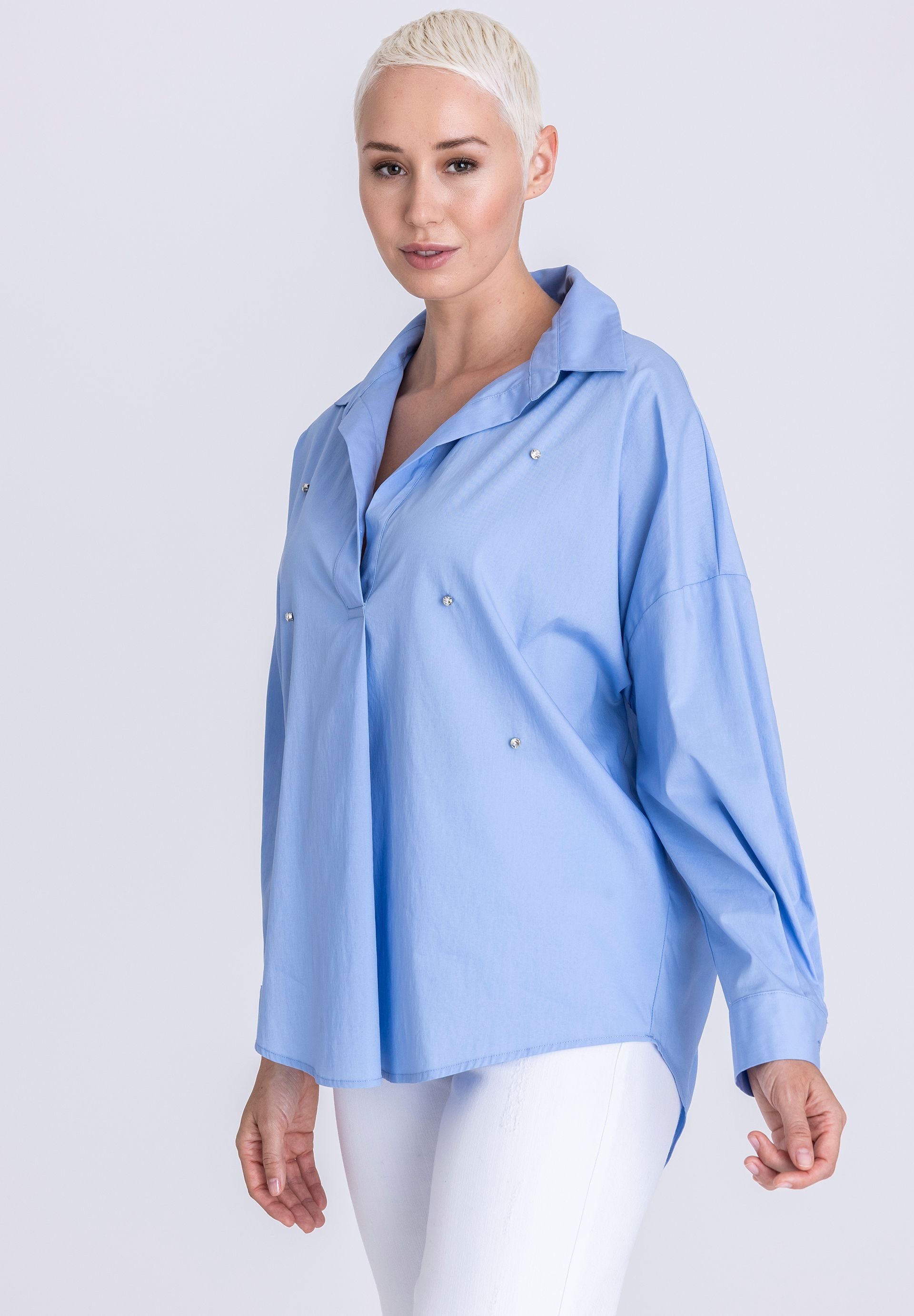 TUZZI Klassische Bluse mit Ziersteinen