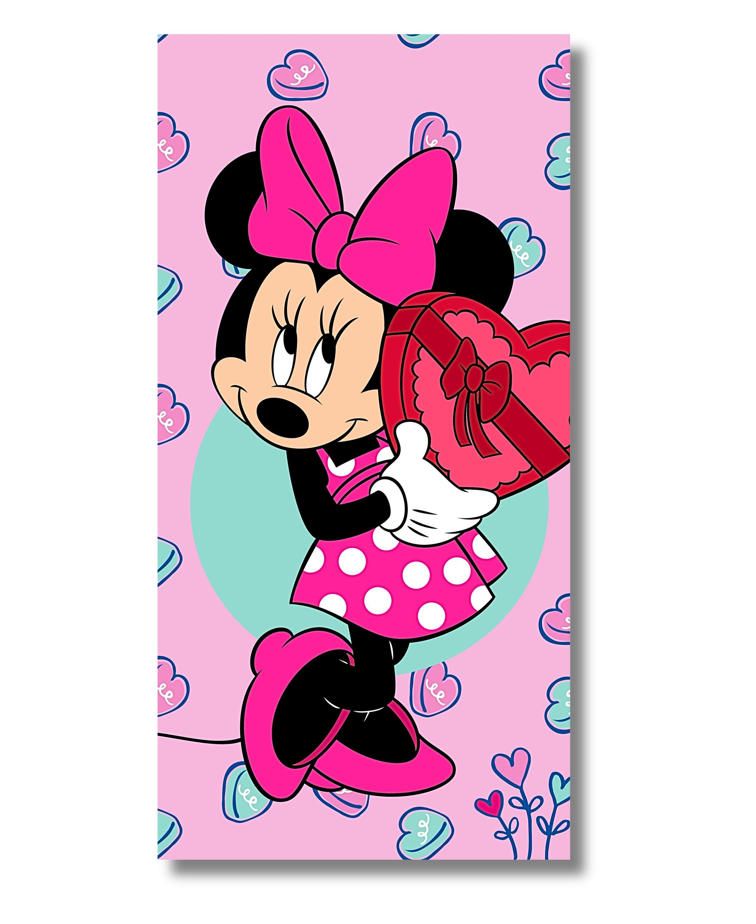Disney Minnie Mouse Badetuch Minnie MAUS, Baumwolle, Mädchen Strandtuch 70 günstig online kaufen