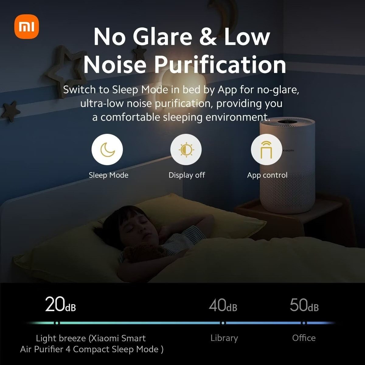 Xiaomi Luftreiniger Xiaomi Smart Air Purifier 4 Compact, für 48 m² Räume, Xiaomi Air Purifier 4 Compact HEPA Ultra Luftreiniger & leise Zuhause!