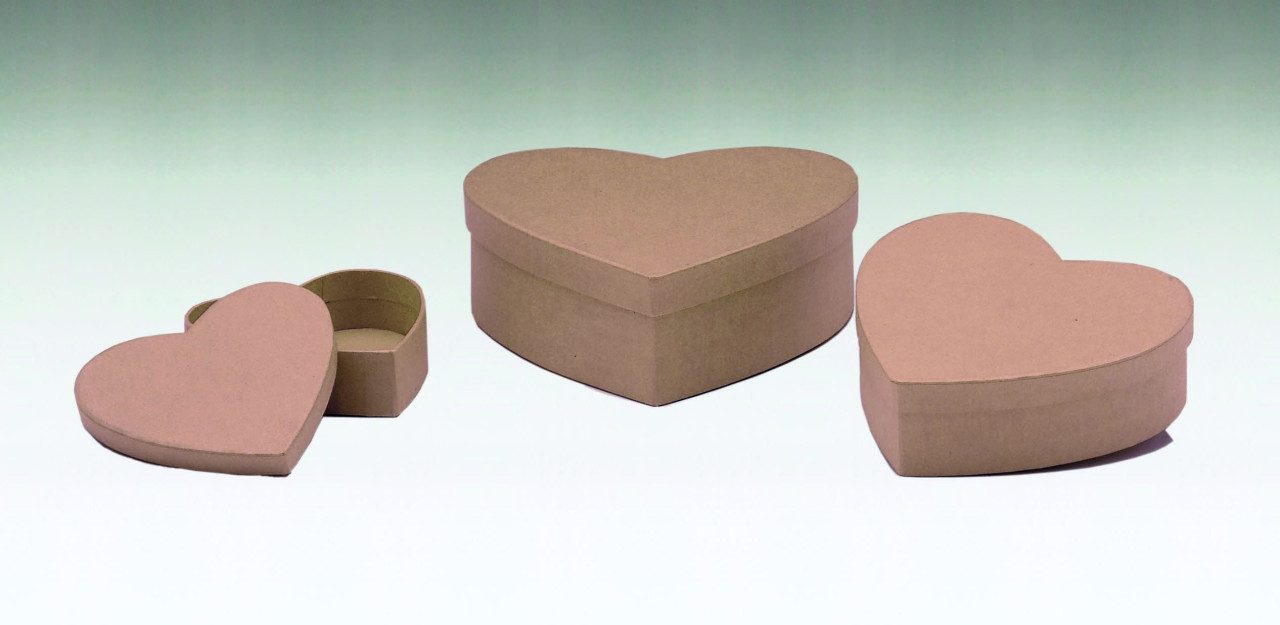 Glorex Dachpappe Glorex Herz-Box/Pappe 120 x 120 x 38 mm
