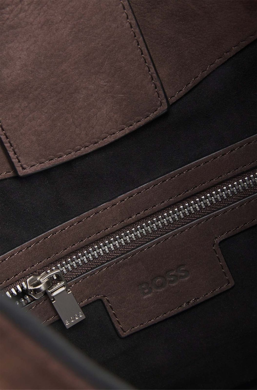 BOSS Schultertasche Hobo Bag, aus echtem Rindsleder