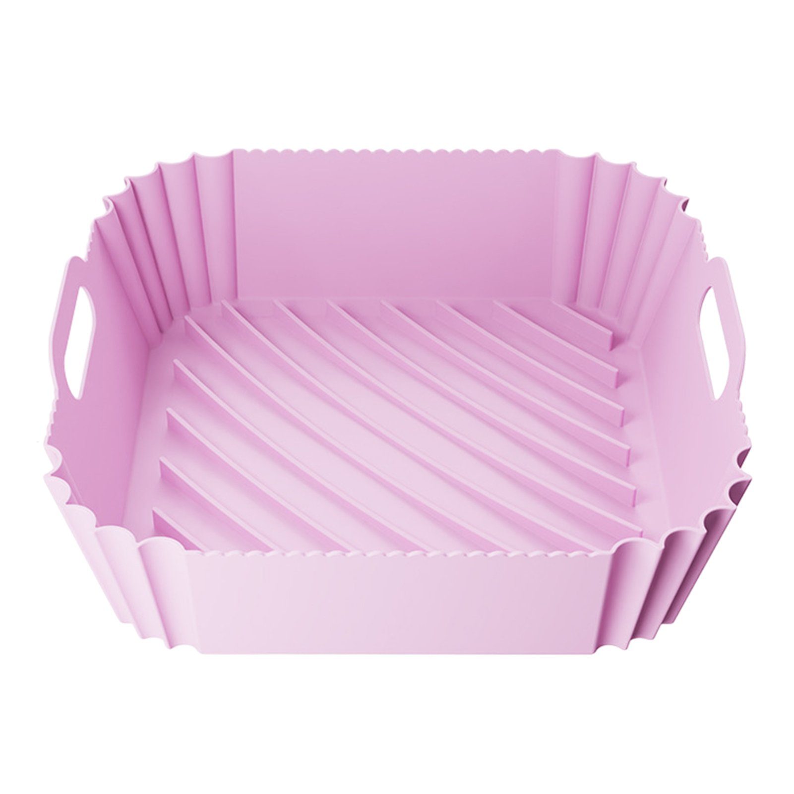 pink Silikon-Antihaft-Luftfritteuse-Tablett Mit Hoher Backmatte Blusmart Quadratisches