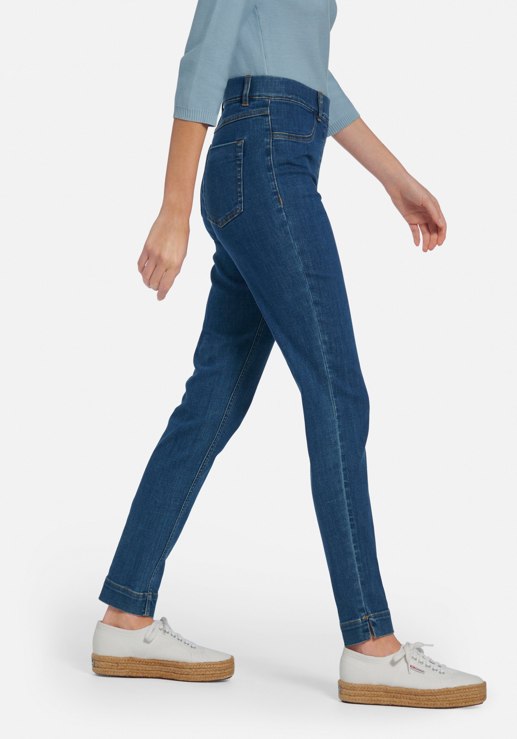 Peter Hahn cotton blue 5-Pocket-Jeans denim