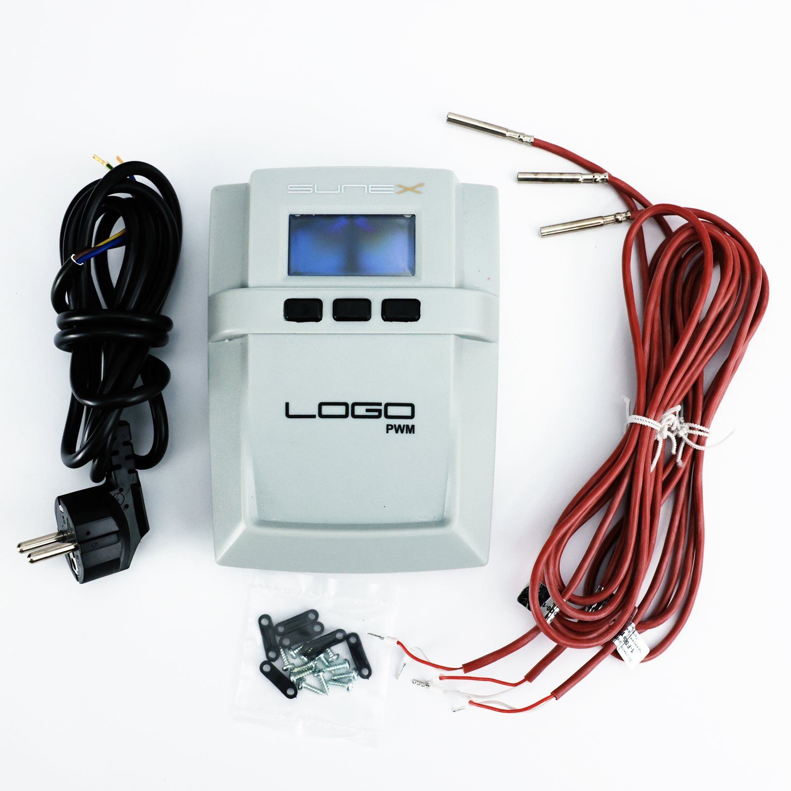 SUNEX Solarladeregler Sunex Solarregelung LOGO PWM, 522200056, incl. Fühler, Kontrollelement