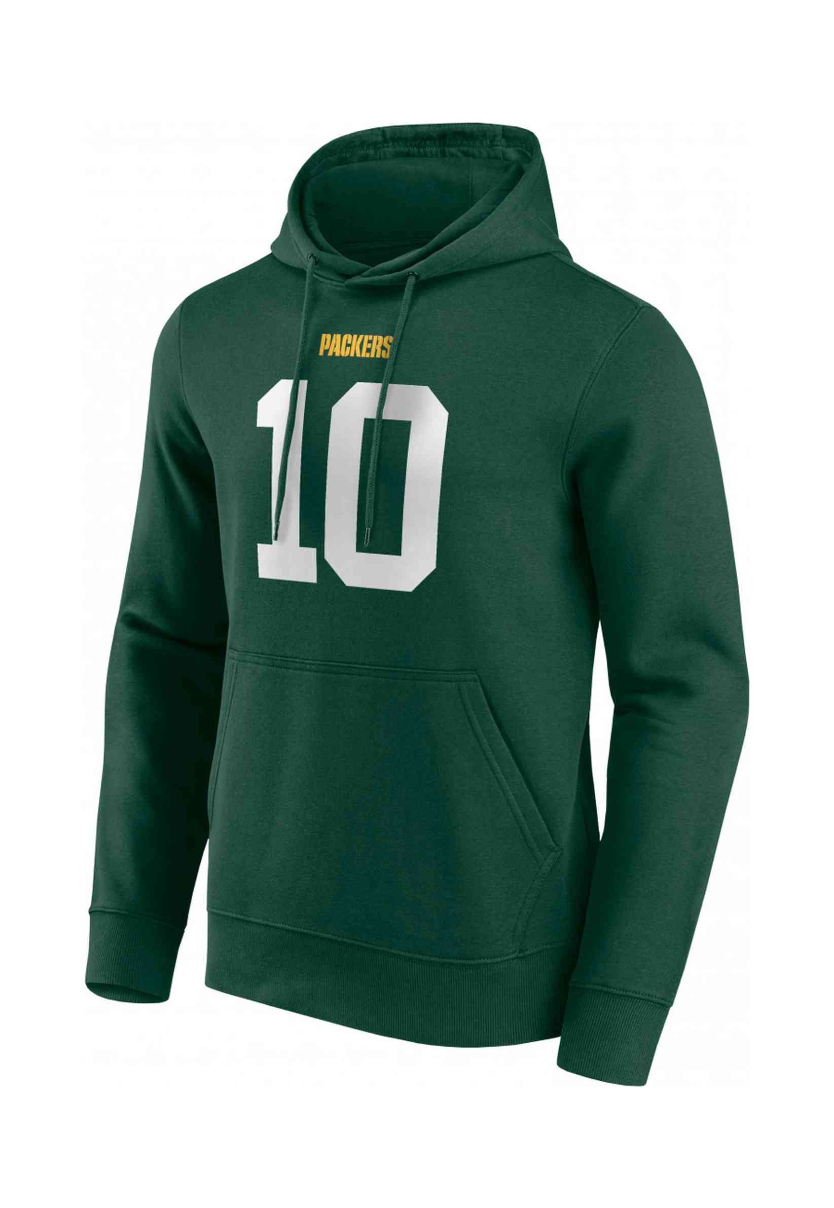 Fanatics Hoodie NFL Green Bay Packers Name & Number Jordan Love #10 Graphic