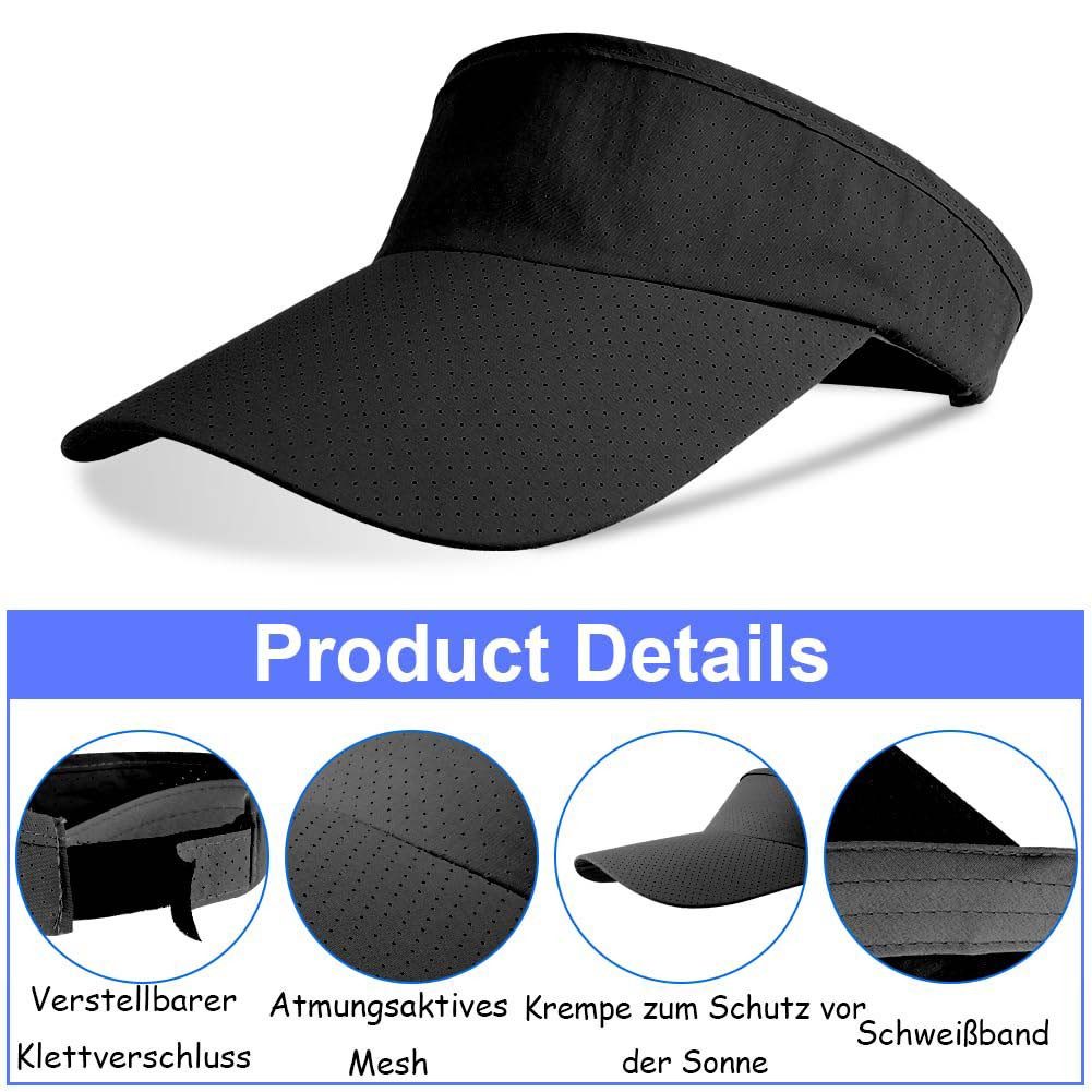Bwecuy Schirmmütze Unisex Sommer Schirmmütze Schnelltrocknend Sonnenvisier