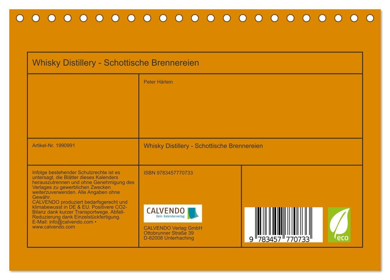 CALVENDO Wandkalender Whisky Distillery - Schottische Brennereien (Tischkalender 2026 DIN A5